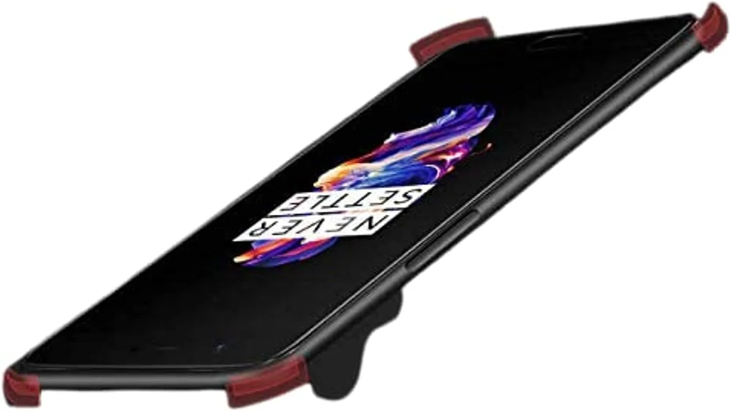 قاب پشتی سیلیکونی مات مشکی و محافظ صفحه شیشه ای برای وان پلاس 5