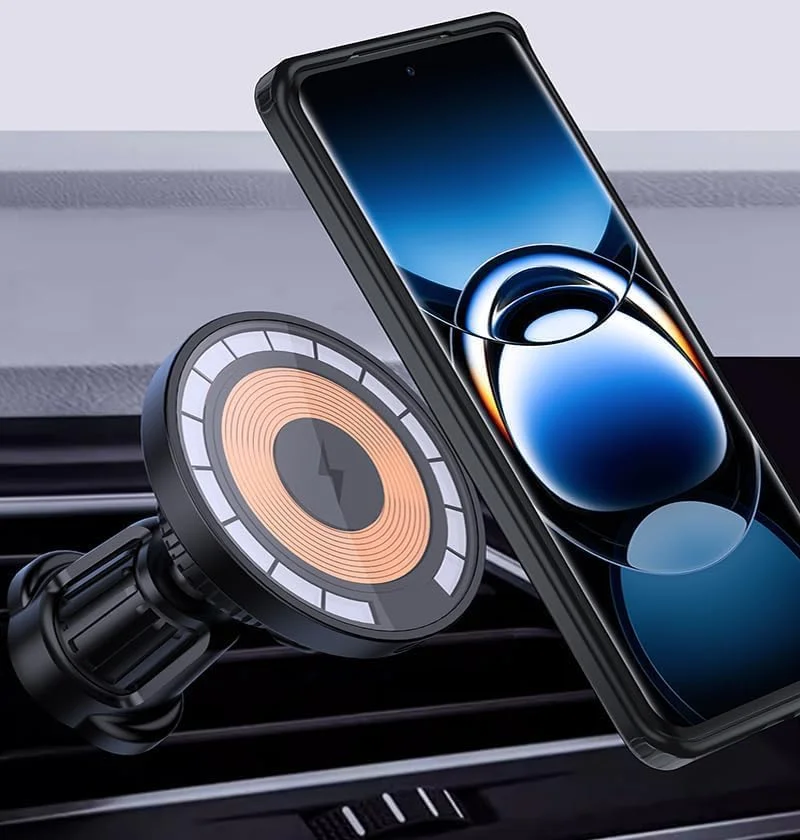 قاب گوشی برای وان پلاس 13R - حلقه مغناطیسی [چرم گیاهی] PU نرم [جذب شوک] باریک و سبک وزن، قاب محافظ ضد ضربه (مشکی، وان پلاس 13R)