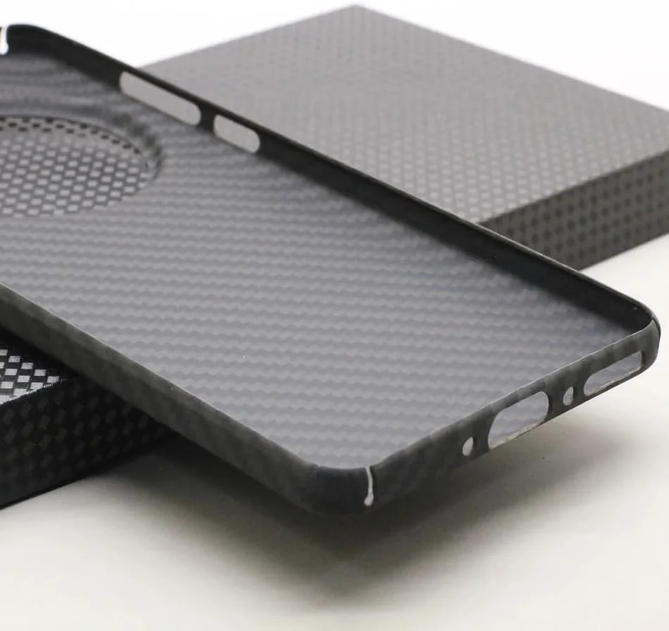 قاب فیبر کربنی Gruattreay سازگار با OnePlus 13 5G، قاب های گوشی فیبر آرامید فوق العاده نازک و لوکس برای OnePlus 13 (مشکی 2)