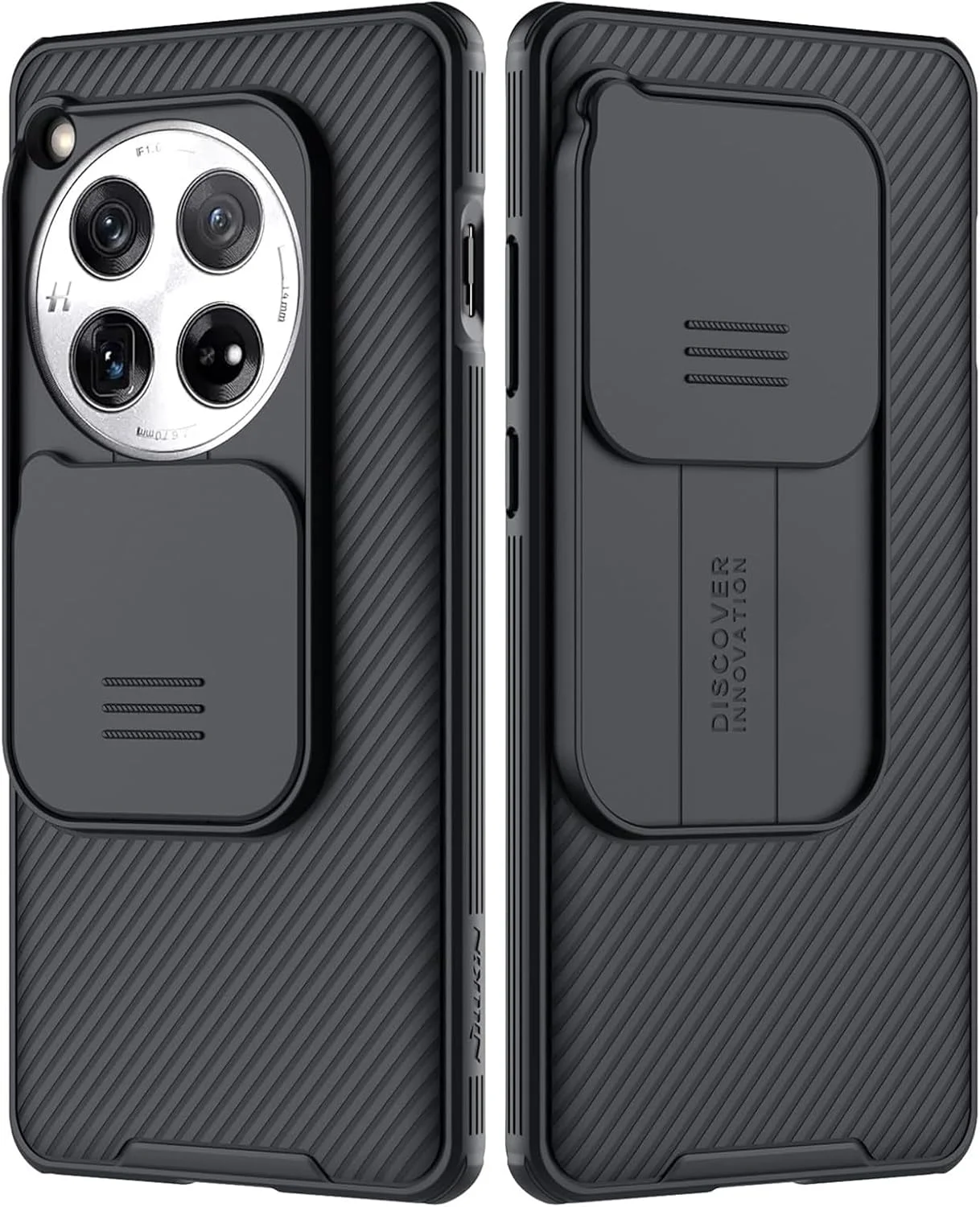 قاب گوشی موبایل برای وان پلاس 12R، کاور کشویی محافظ لنز دوربین، کاور پشتی ضربه گیر ایربگ TPU، ضد اثر انگشت، باریک و محافظ