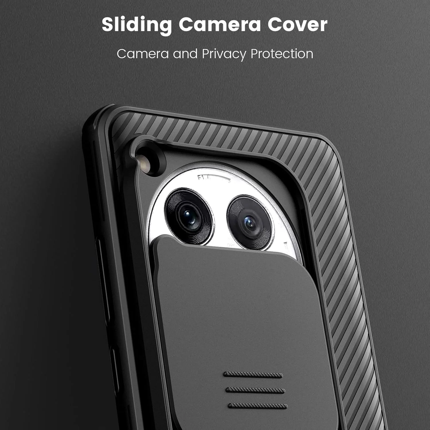 قاب گوشی موبایل برای وان پلاس 12R، کاور کشویی محافظ لنز دوربین، کاور پشتی ضربه گیر ایربگ TPU، ضد اثر انگشت، باریک و محافظ