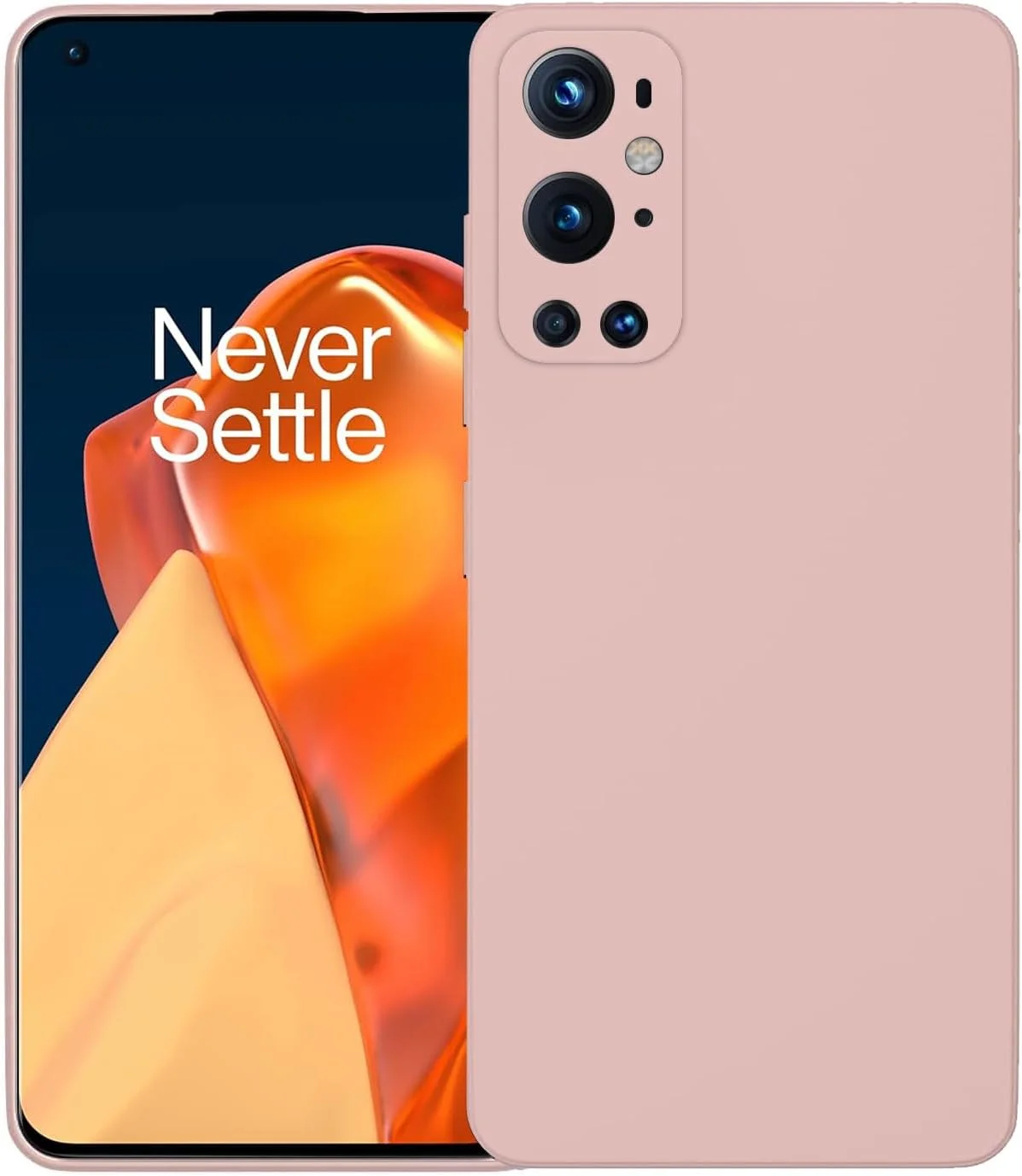 قاب محافظ باریک گوشی برای وان پلاس 9 پرو، کاور سیلیکونی با محافظت از دوربین، داخلی نرم و انعطاف پذیر (صورتی، برای وان پلاس 9 پرو)