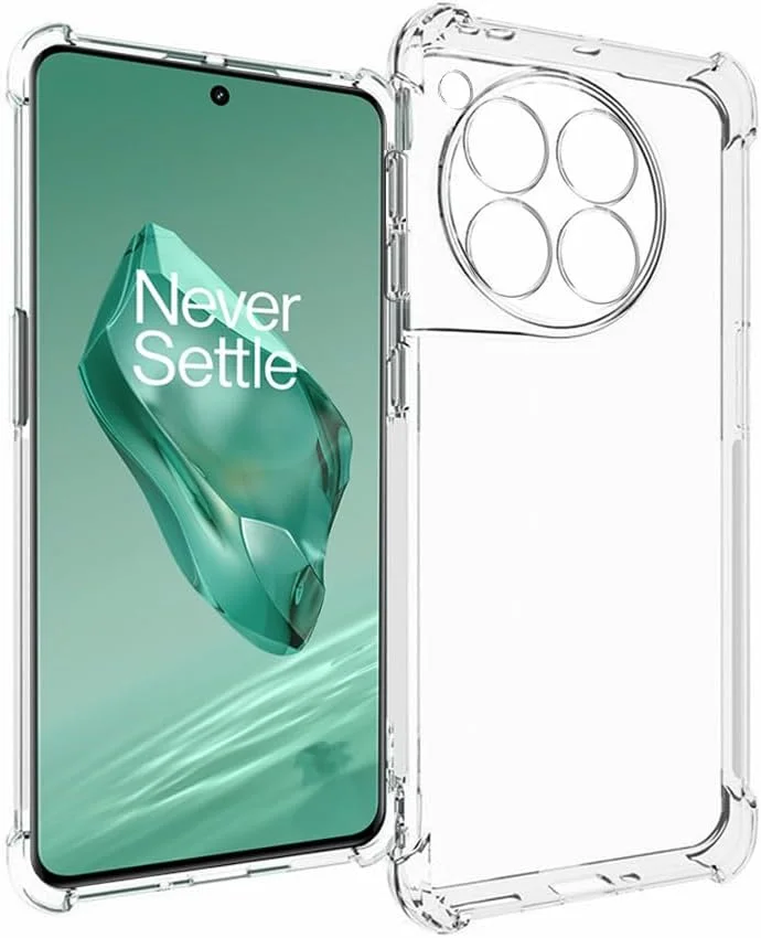 کاور محافظ گوشی مارگون برای وان پلاس 12، 6.82 اینچ، بامپر TPU، کاور شفاف ضد زرد شدن با محافظ سوراخ دوربین