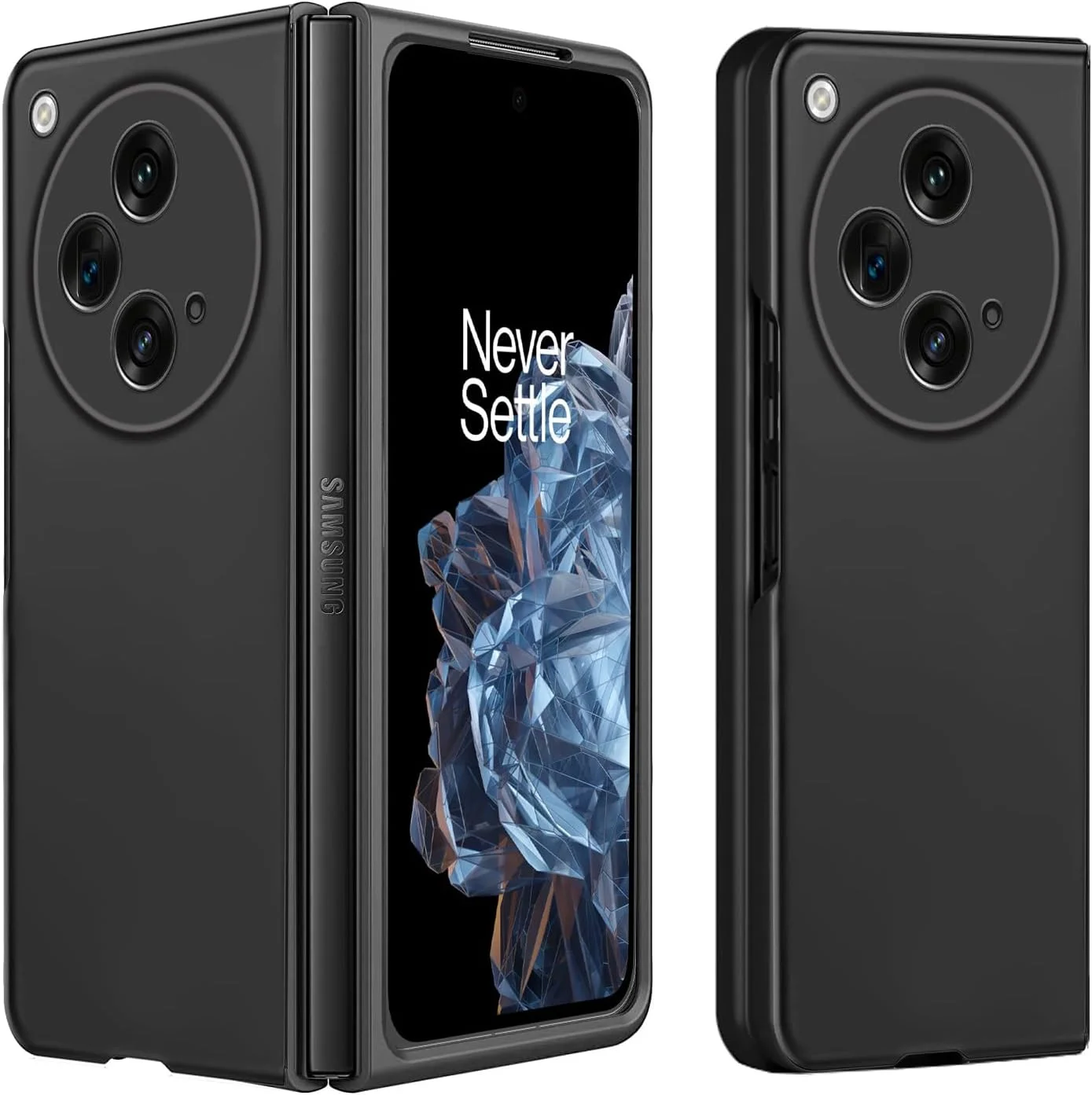 قاب محافظ گوشی وان پلاس اوپن، فوق العاده باریک، محافظت کامل، سبک وزن، جنس PC سخت با پوشش مات، ضد افتادن، ضد خش، پوشش شفاف، مقاوم در برابر سایش، ضد ضربه، بدنه مقاوم برای وان پلاس اوپن، مشکی