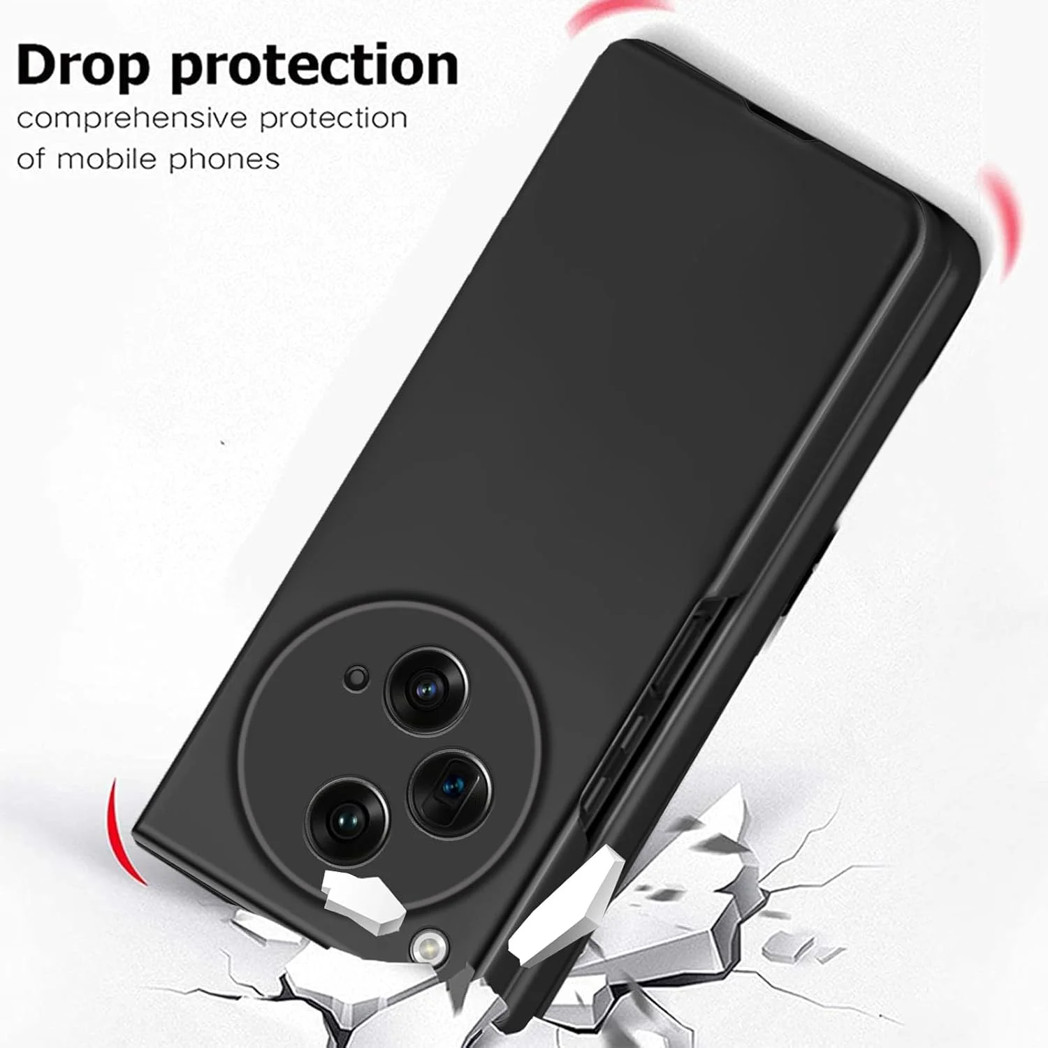 قاب محافظ گوشی وان پلاس اوپن، فوق العاده باریک، محافظت کامل، سبک وزن، جنس PC سخت با پوشش مات، ضد افتادن، ضد خش، پوشش شفاف، مقاوم در برابر سایش، ضد ضربه، بدنه مقاوم برای وان پلاس اوپن، مشکی