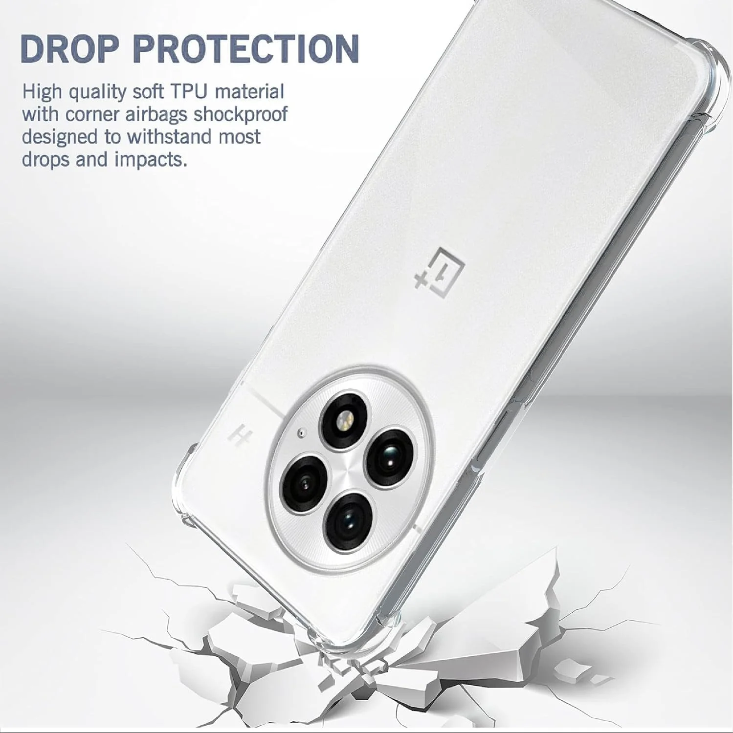 کاور شفاف برای وان پلاس 13 5G، محافظ نرم و باریک TPU با ضربه گیر گوشه، ضد ضربه، ضد خش، کاور کریستالی گوشی برای وان پلاس 13 5G، شفاف