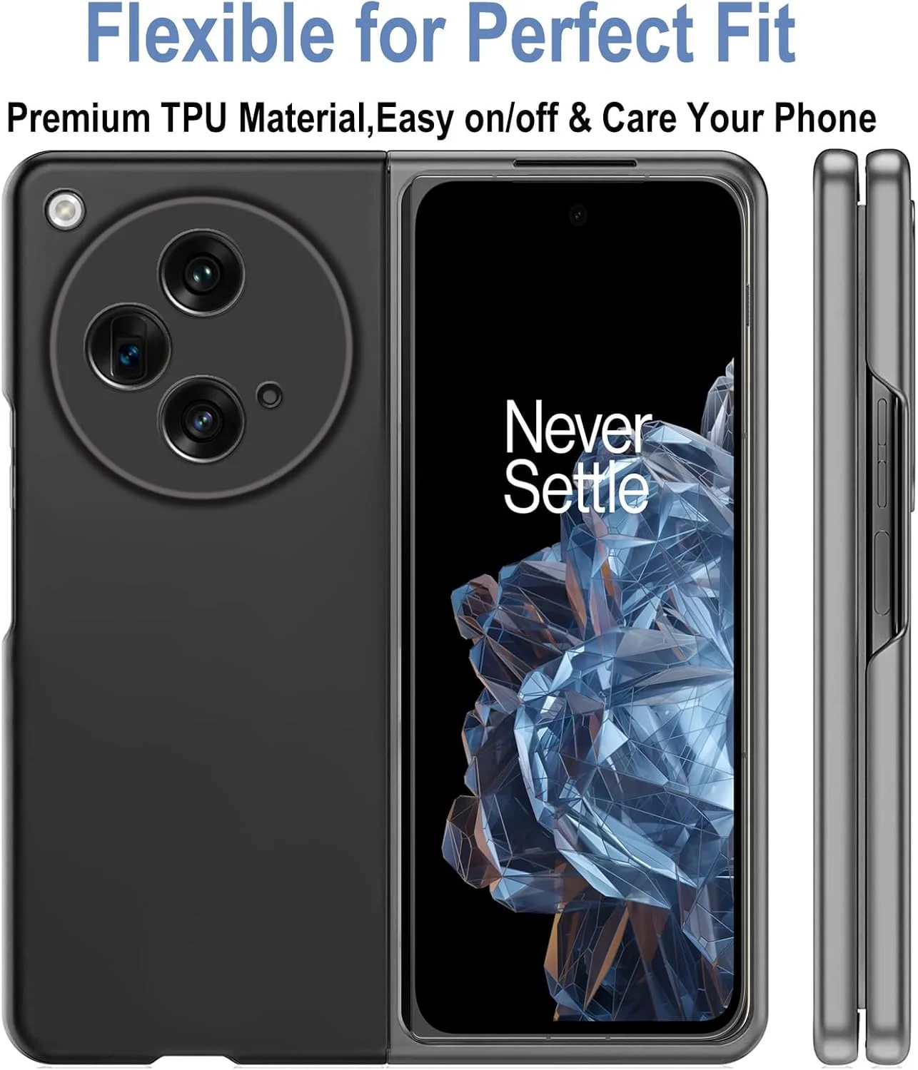 قاب محافظ گوشی وان پلاس اوپن، فوق العاده باریک، محافظت کامل، سبک وزن، جنس PC سخت با پوشش مات، ضد افتادن، ضد خش، پوشش شفاف، مقاوم در برابر سایش، ضد ضربه، بدنه مقاوم برای وان پلاس اوپن، مشکی