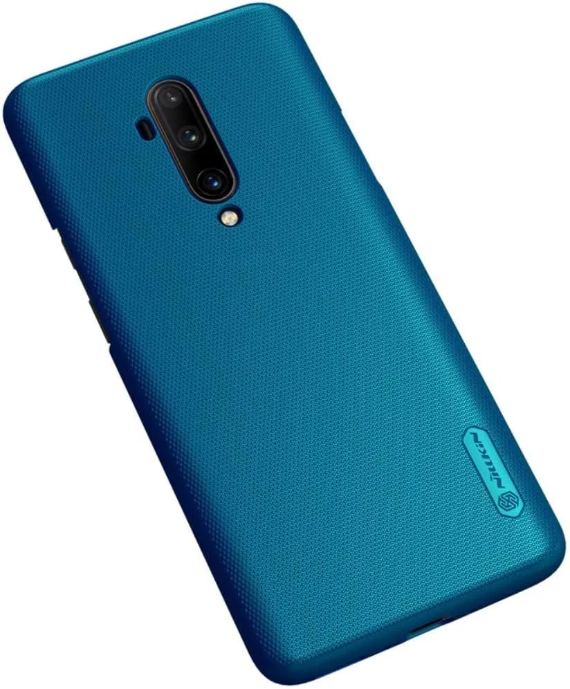 قاب محافظ گوشی نیلکین OnePlus 7T Pro مدل Super Frosted Shield به همراه استند - آبی