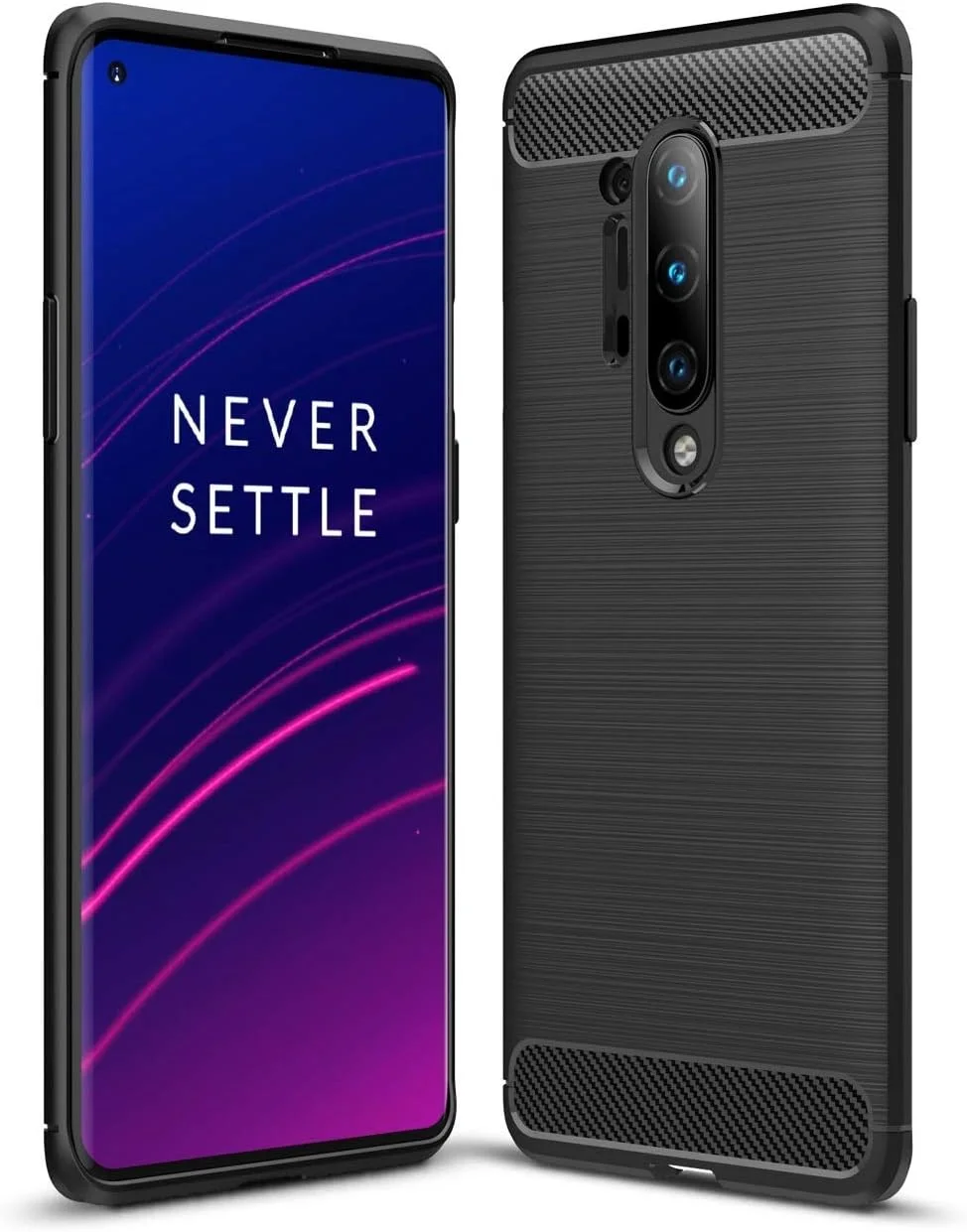 کاور محافظ گوشی وان پلاس 8 پرو، طراحی بافت فیبر کربن، ضد خش و ضد ضربه، مناسب برای وان پلاس 8 پرو (2020) (مشکی)