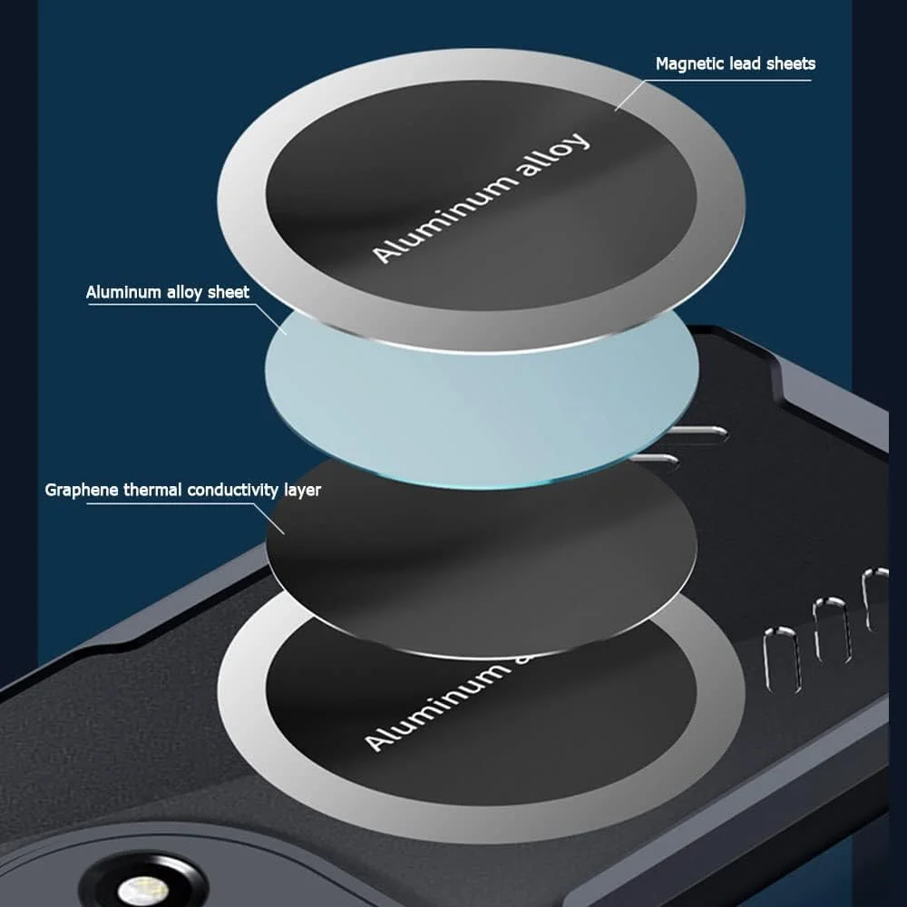 قاب محافظ گوشی وان پلاس 11، با پایه نگهدارنده مغناطیسی قوی خودرو و کیسه هوای چهار گوشه، پوشش باریک دفع حرارت گرافن درجه نظامی ضد سقوط برای 1 + 11 (مشکی)