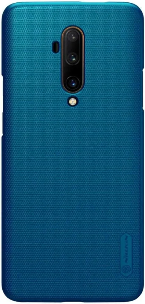 قاب محافظ گوشی نیلکین OnePlus 7T Pro مدل Super Frosted Shield به همراه استند - آبی