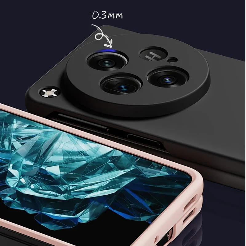 کاور محافظ سخت PC Gruattreay سازگار با OnePlus Open/Oppo Find N3، ضد خش و ضد ضربه، محافظ تاشو باریک مات 2023 (سفید)