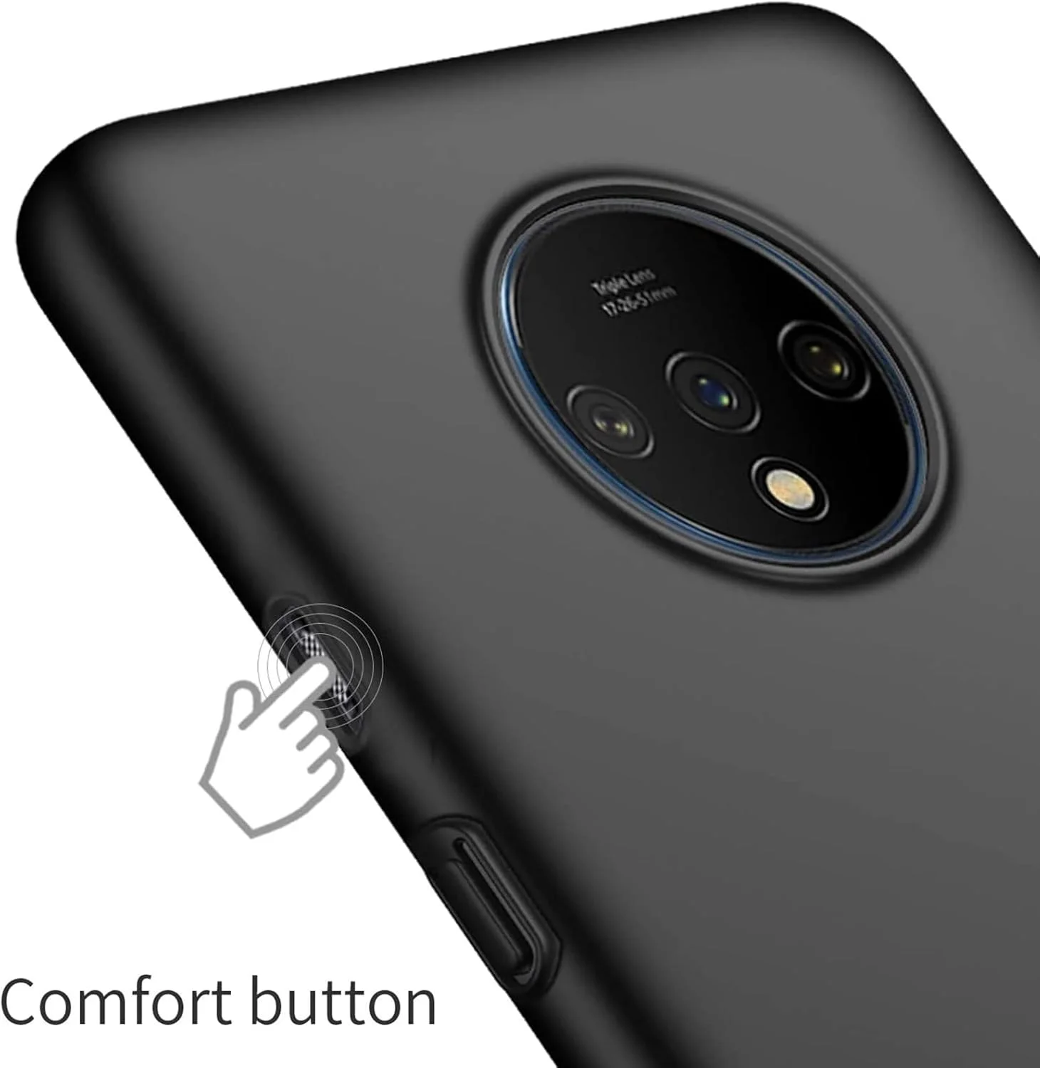 قاب محافظ گوشی وان پلاس 7T، [سخت] [فوق العاده نازک] [ضد ضربه] ساخته شده از مواد با کیفیت، محافظت کامل و باریک (مشکی برای وان پلاس 7T)