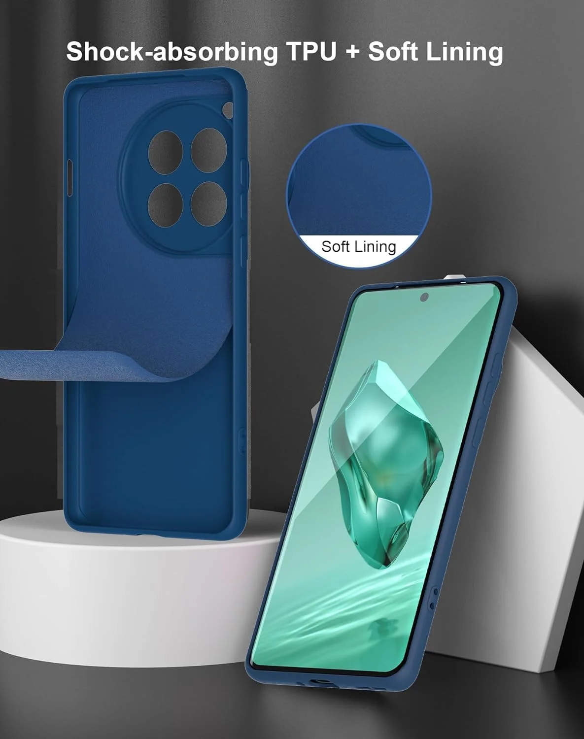 کاور محافظ مویز برای گوشی وان پلاس 12 5G، کاور ضربه گیر ژله ای مایع با پوشش داخلی میکروفایبر نرم، محافظ باریک ضد ضربه با پوشش محافظ دوربین برای وان پلاس 12 (آبی) کاور محافظ مویز برای گوشی وان پلاس 12 5G، کاور ضربه گیر ژله ای مایع با پوشش داخلی میکروفایبر نرم، محافظ باریک ضد ضربه با پوشش محافظ دوربین برای وان پلاس 12 (آبی)