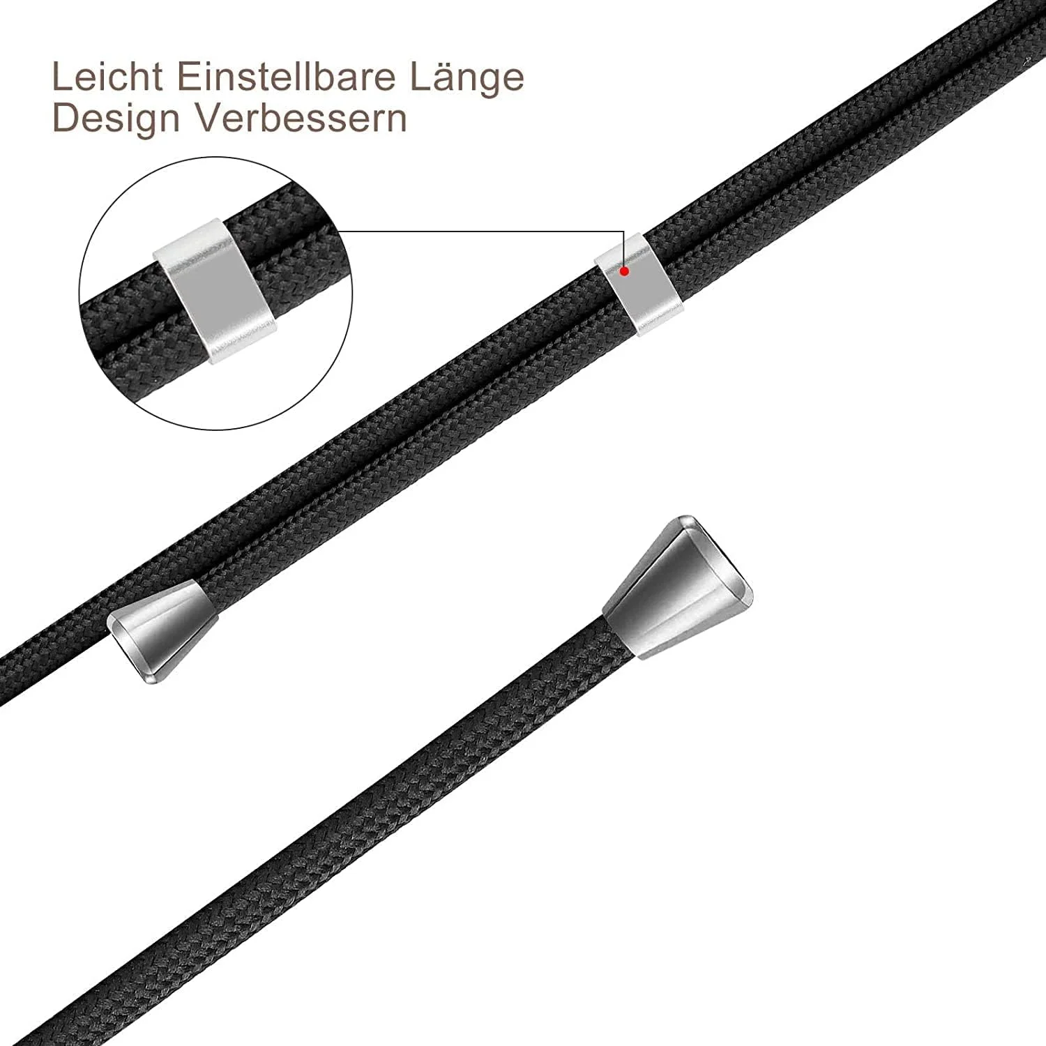 کاور محافظ گوشی وان پلاس 9 پرو همراه با بند گردنی، کاور ژله ای TPU شفاف با بند قابل تنظیم - مشکی