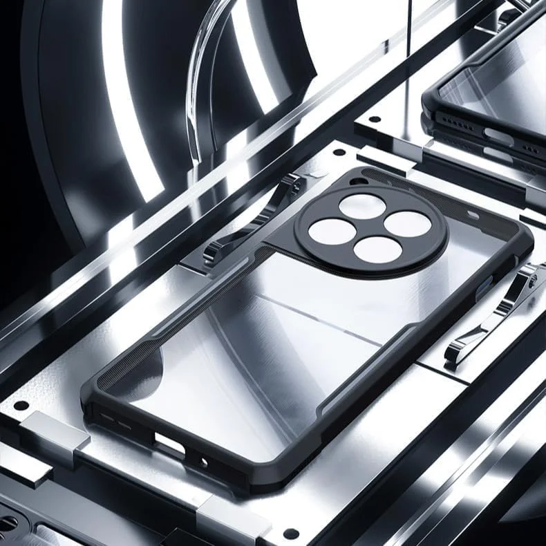 کاور محافظ شفاف سخت Zubitech با حاشیه مشکی TPU ضد ضربه و محافظ لنز دوربین مقاوم در برابر ضربه 360 درجه برای OnePlus 13