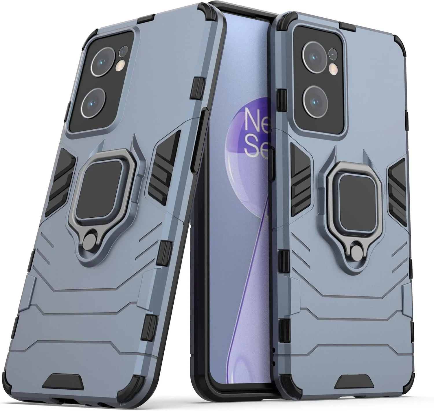 قاب محافظ گوشی 2ndSpring برای OnePlus Nord CE2 5G، کاور محافظ زرهی ضد ضربه و مقاوم با پایه تاشو، سرمه ای قاب محافظ گوشی 2ndSpring برای OnePlus Nord CE2 5G، کاور محافظ زرهی ضد ضربه و مقاوم با پایه تاشو، سرمه ای
