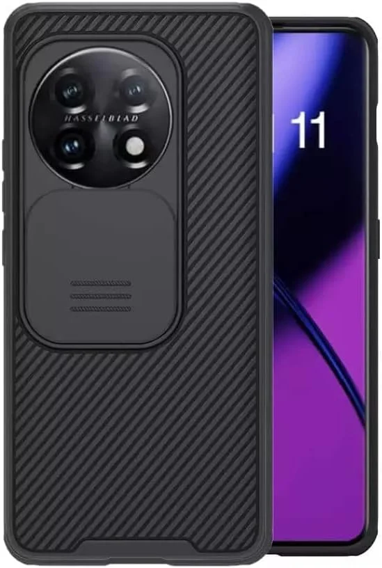 قاب محافظ گوشی OnePlus 11 مدل CamShield با محافظ لنز دوربین، PC سخت، فوق العاده نازک و ضد خش - مشکی
