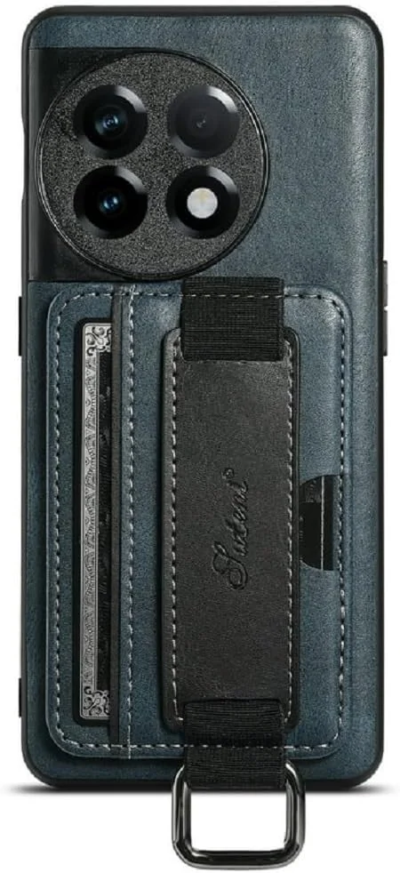 کیف چرمی پریمیوم YIMICO برای OnePlus 11، کیف پول دارای جای کارت، استند، مچ بند الاستیک، حلقه فلزی، محافظت کامل بدنه در برابر ضربه و ضد خش (آبی) کیف چرمی پریمیوم YIMICO برای OnePlus 11، کیف پول دارای جای کارت، استند، مچ بند الاستیک، حلقه فلزی، محافظت کامل بدنه در برابر ضربه و ضد خش (آبی)