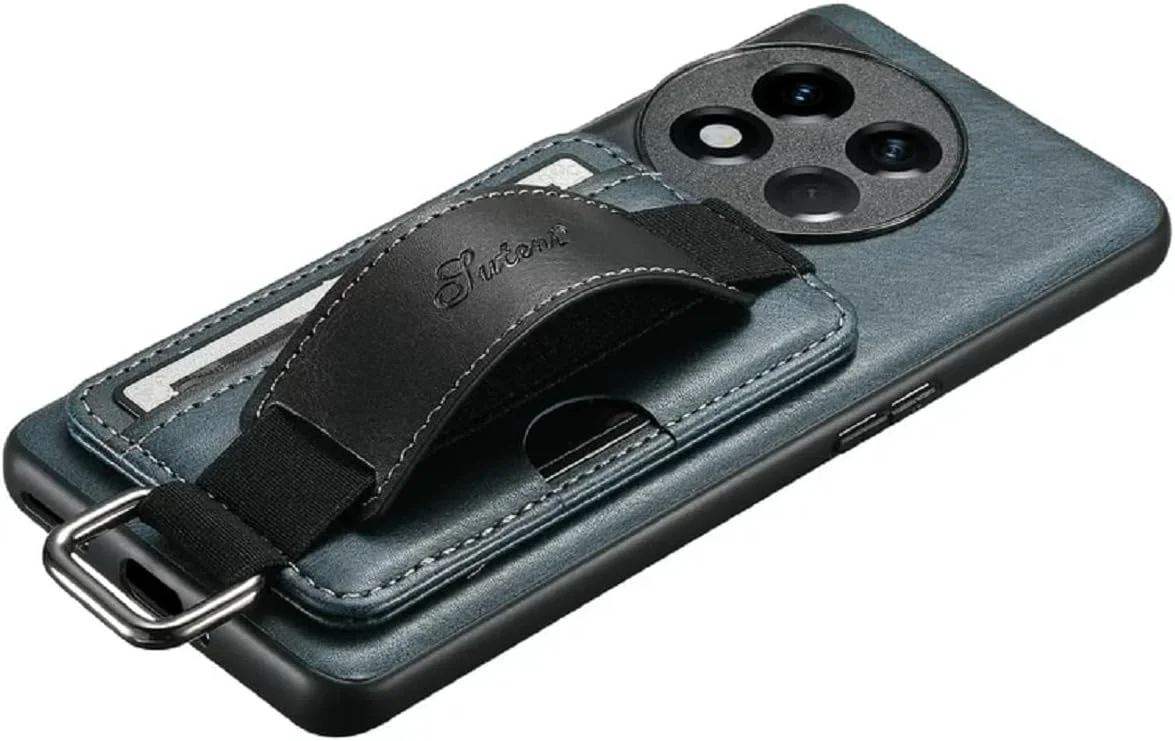 کیف چرمی پریمیوم YIMICO برای OnePlus 11، کیف پول دارای جای کارت، استند، مچ بند الاستیک، حلقه فلزی، محافظت کامل بدنه در برابر ضربه و ضد خش (آبی) کیف چرمی پریمیوم YIMICO برای OnePlus 11، کیف پول دارای جای کارت، استند، مچ بند الاستیک، حلقه فلزی، محافظت کامل بدنه در برابر ضربه و ضد خش (آبی)