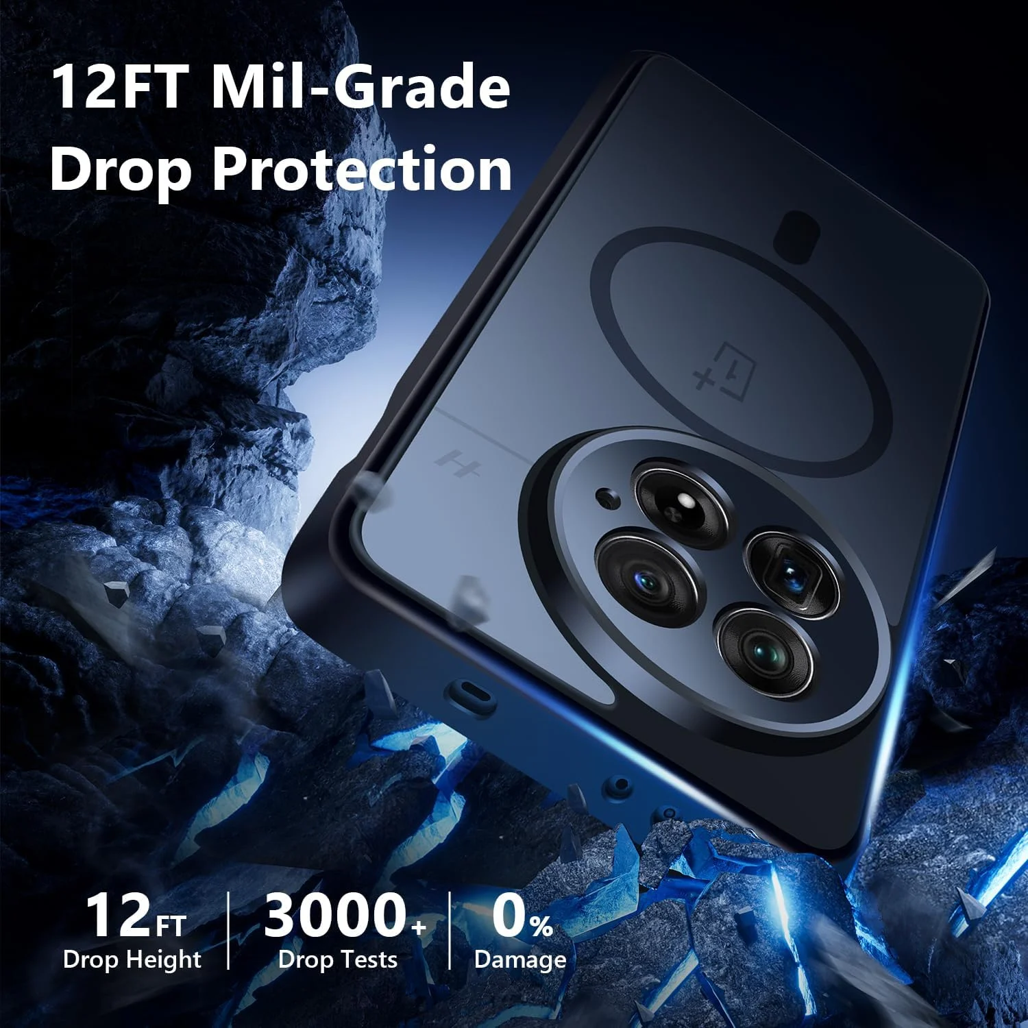 قاب مغناطیسی برای گوشی وان پلاس 13 [سازگار با MagSafe] قاب گوشی نیمه شفاف مات ضد ضربه با پوشش دوربین، قاب باریک و نازک اما با درجه نظامی و ضربه گیر سیلیکونی برای وان پلاس 13