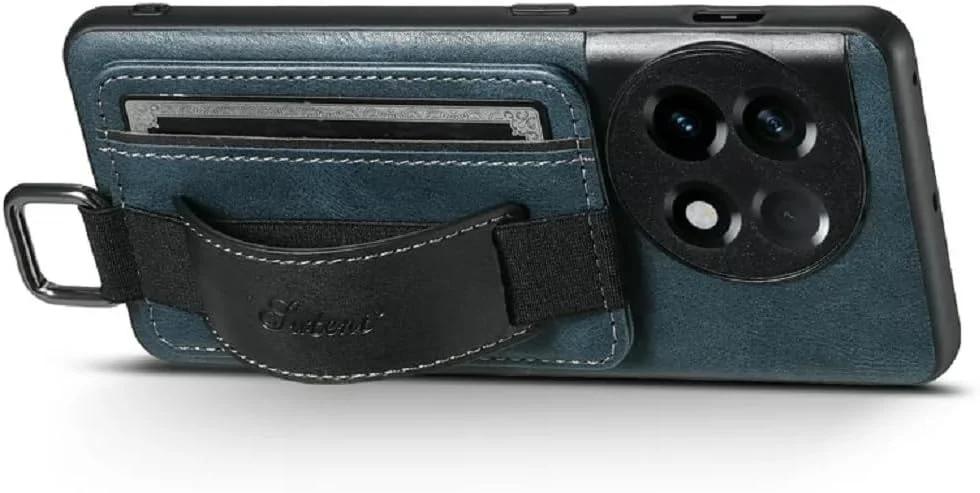 کیف چرمی پریمیوم YIMICO برای OnePlus 11، کیف پول دارای جای کارت، استند، مچ بند الاستیک، حلقه فلزی، محافظت کامل بدنه در برابر ضربه و ضد خش (آبی) کیف چرمی پریمیوم YIMICO برای OnePlus 11، کیف پول دارای جای کارت، استند، مچ بند الاستیک، حلقه فلزی، محافظت کامل بدنه در برابر ضربه و ضد خش (آبی)