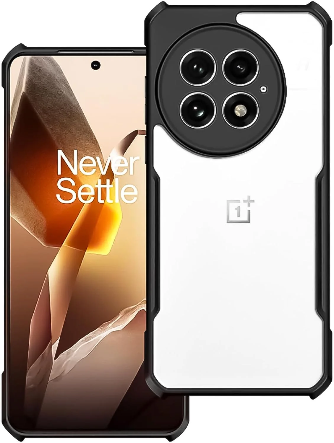 قاب محافظ گوشی برای وان پلاس 13، پوشش پشتی محافظ لنز دوربین، کاور موبایل ضربه گیر TPU+PC، محافظ باریک ضد زردی