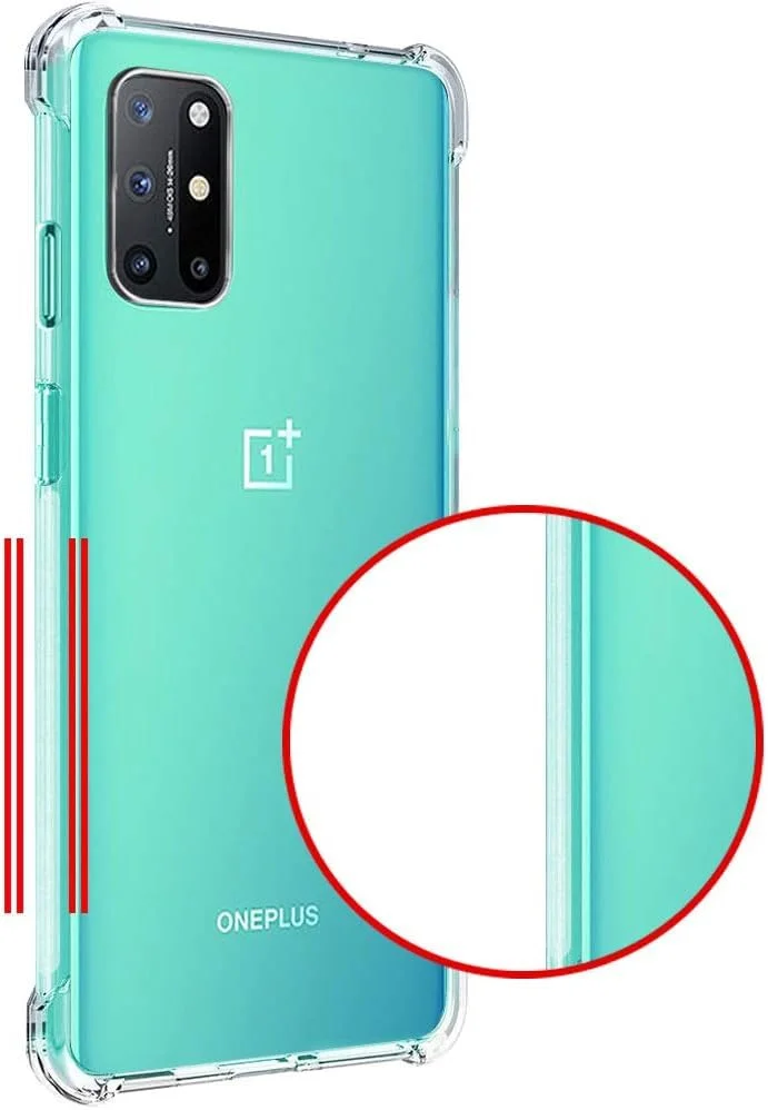 کاور محافظ گوشی مارگون برای وان پلاس 8T، TPU، ضربه گیر گوشه با بالشتک هوا، ضد لغزش، انعطاف پذیر (وان پلاس 8T، شفاف)