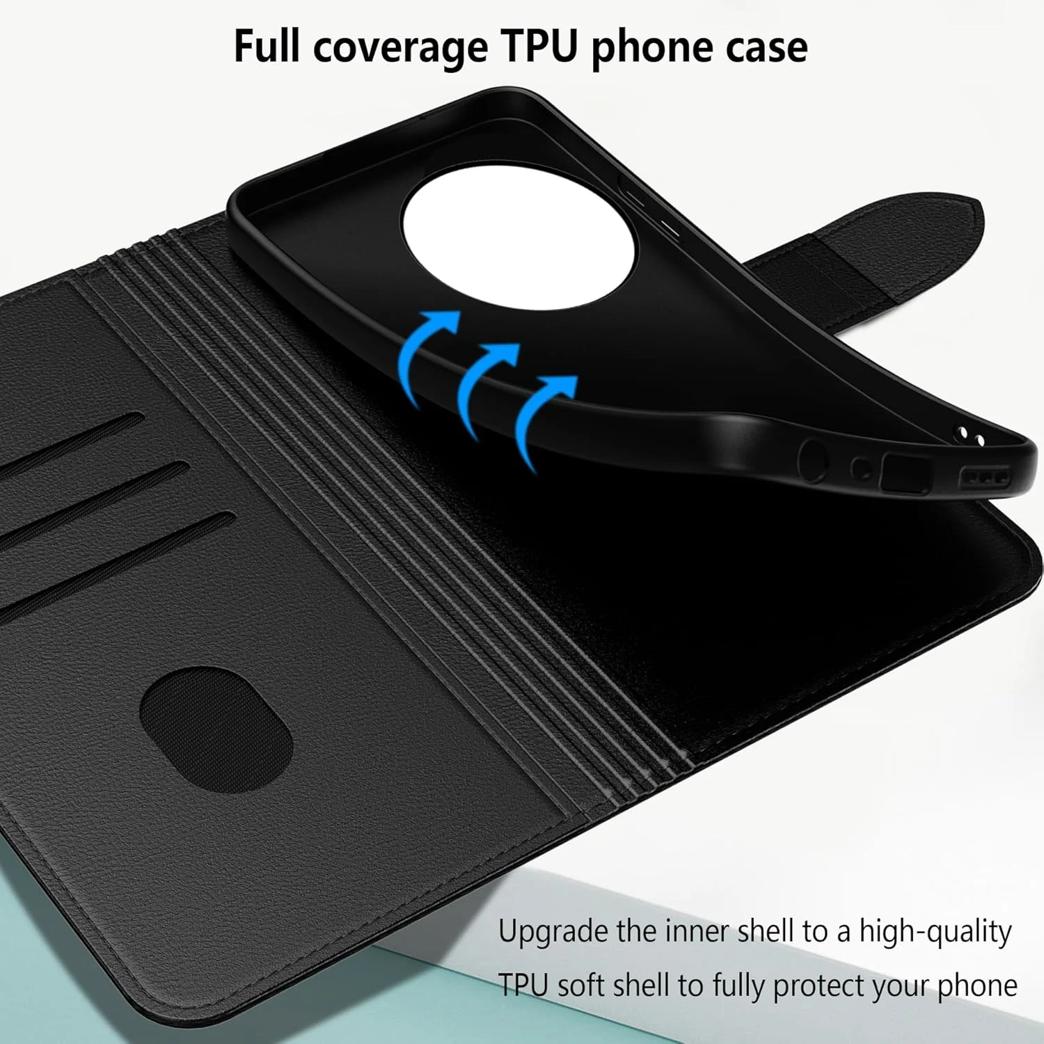 کاور محافظ چرمی ممتاز Aiziki Oneplus 13R، تاشو، مکش مغناطیسی، ضد افتادن، دارای جای کارت - مشکی کاور محافظ چرمی ممتاز Aiziki Oneplus 13R، تاشو، مکش مغناطیسی، ضد افتادن، دارای جای کارت - مشکی