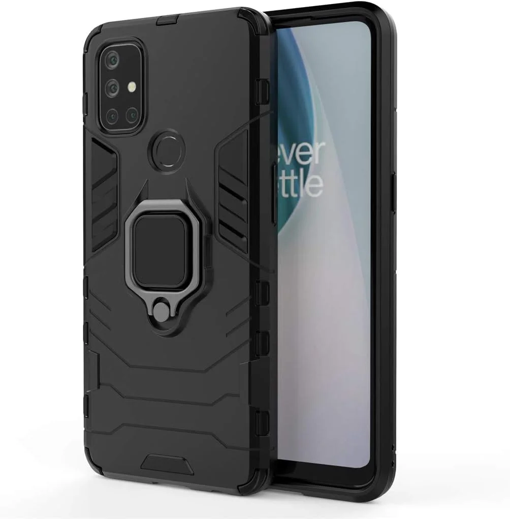 قاب محافظ گوشی مایجین سازگار با وانپلاس نورد N10، دارای حلقه فلزی، استند و ضربهگیر (قابل استفاده با هولدر مغناطیسی خودرو)، پوشش مقاوم دولایه برای وانپلاس نورد N10 (مشکی) قاب محافظ گوشی مایجین سازگار با وانپلاس نورد N10، دارای حلقه فلزی، استند و ضربهگیر (قابل استفاده با هولدر مغناطیسی خودرو)، پوشش مقاوم دولایه برای وانپلاس نورد N10 (مشکی)