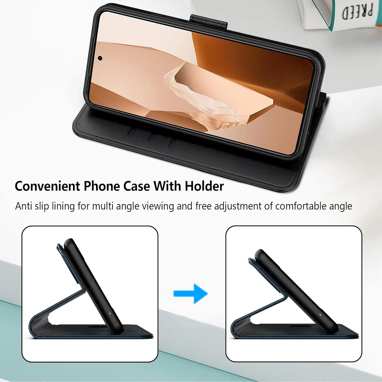 کاور محافظ چرمی ممتاز Aiziki Oneplus 13R، تاشو، مکش مغناطیسی، ضد افتادن، دارای جای کارت - مشکی کاور محافظ چرمی ممتاز Aiziki Oneplus 13R، تاشو، مکش مغناطیسی، ضد افتادن، دارای جای کارت - مشکی