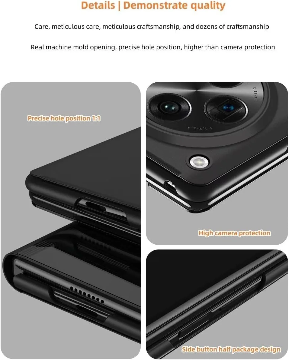 کاور محافظ گوشی وان پلاس اوپن، کاور هوشمند تاشو چرمی و نیمه شفاف فوق العاده نازک، به همراه پایه نگهدارنده، مناسب برای وان پلاس اوپن (نقره ای) کاور محافظ گوشی وان پلاس اوپن، کاور هوشمند تاشو چرمی و نیمه شفاف فوق العاده نازک، به همراه پایه نگهدارنده، مناسب برای وان پلاس اوپن (نقره ای)