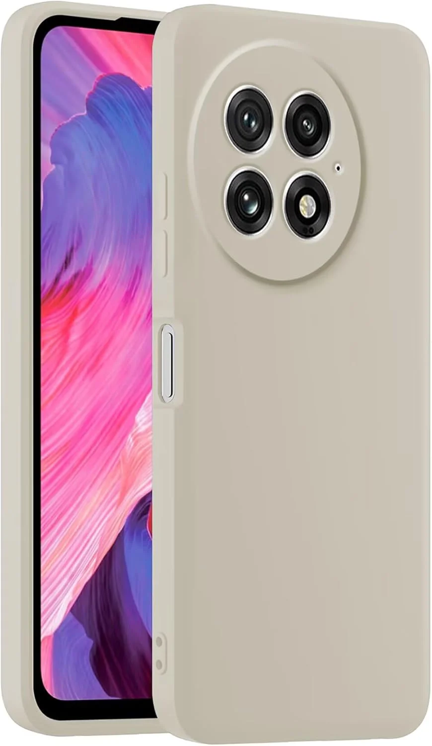 کاور محافظ سیلیکونی رنگی گوشی برای وان پلاس 13 5G (6.82 اینچ) - سفید عتیقه