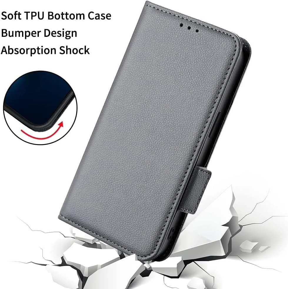 کاور گوشی OnePlus 11، با جای کارت و پول، بسیار باریک، روکش چرمی، دارای استند و قفل مغناطیسی، کیف پول چرمی TPU برای OnePlus 11 (خاکستری) کاور گوشی OnePlus 11، با جای کارت و پول، بسیار باریک، روکش چرمی، دارای استند و قفل مغناطیسی، کیف پول چرمی TPU برای OnePlus 11 (خاکستری)