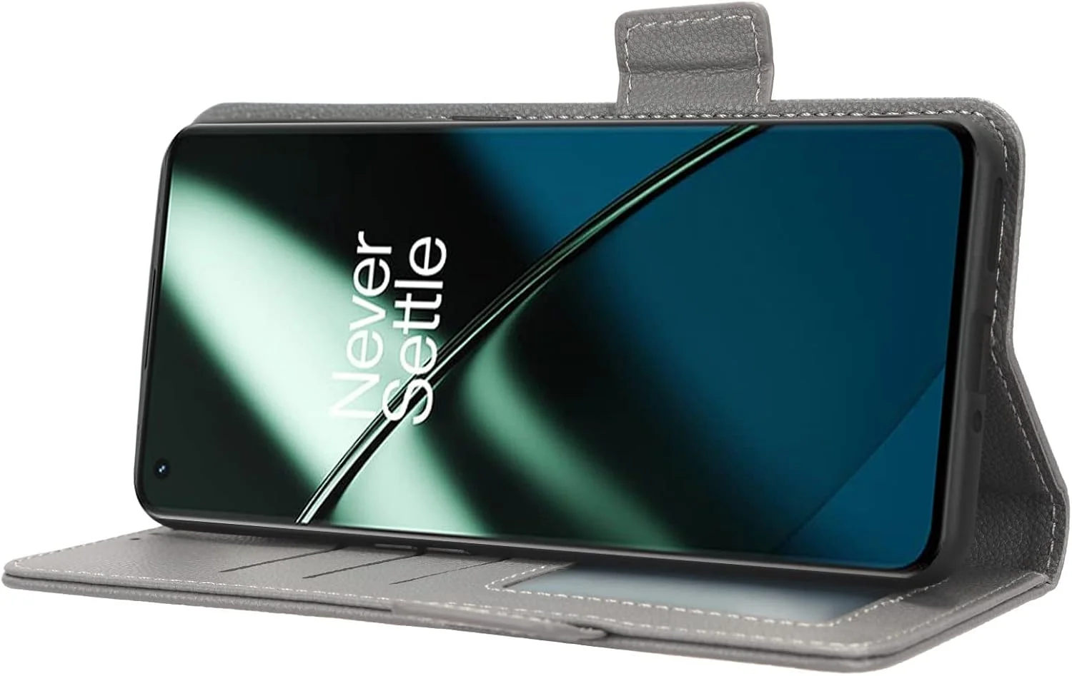 کاور گوشی OnePlus 11، با جای کارت و پول، بسیار باریک، روکش چرمی، دارای استند و قفل مغناطیسی، کیف پول چرمی TPU برای OnePlus 11 (خاکستری) کاور گوشی OnePlus 11، با جای کارت و پول، بسیار باریک، روکش چرمی، دارای استند و قفل مغناطیسی، کیف پول چرمی TPU برای OnePlus 11 (خاکستری)