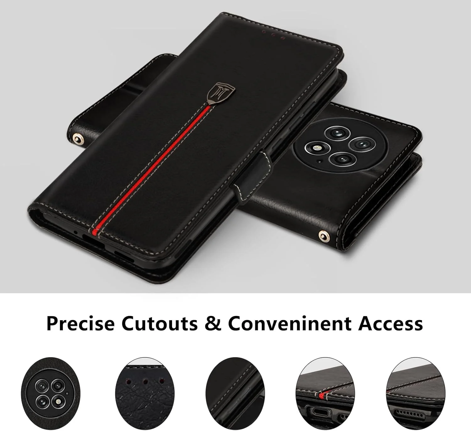 کیف پول چرمی MAMA MOUTH برای گوشی وان پلاس 13 5G، کاور محافظ TPU سیلیکونی با بامپر، دارای اسلات کارت مغناطیسی، پایه تاشو و ضد ضربه - مشکی تیره کیف پول چرمی MAMA MOUTH برای گوشی وان پلاس 13 5G، کاور محافظ TPU سیلیکونی با بامپر، دارای اسلات کارت مغناطیسی، پایه تاشو و ضد ضربه - مشکی تیره