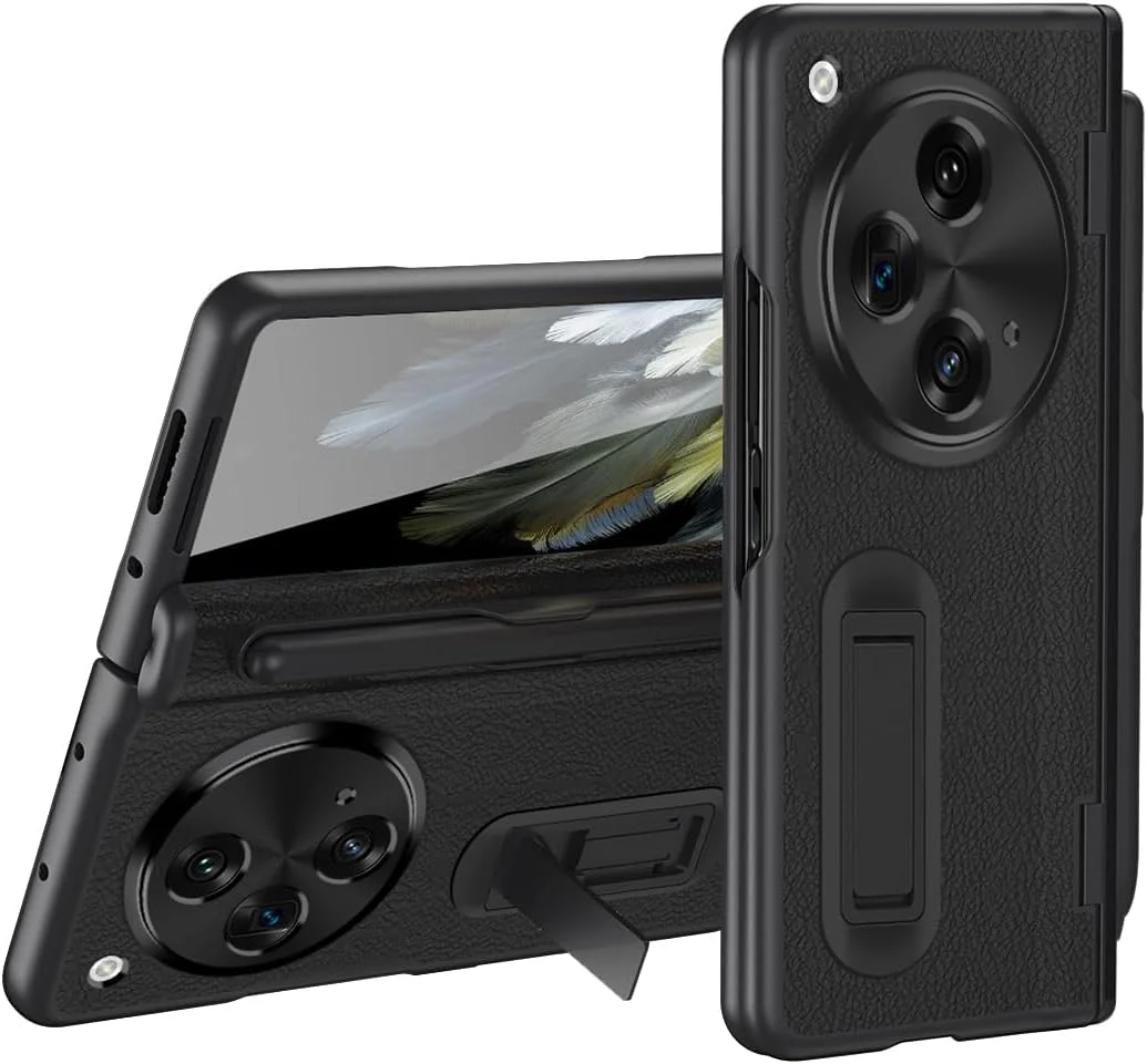 کاور چرمی لوکس و محافظ کامل گوشی وان پلاس اوپن/اوپو فایند N3 به همراه قلم و جای قلم، محافظ لولا، محافظ صفحه نمایش داخلی و استند (مشکی) کاور چرمی لوکس و محافظ کامل گوشی وان پلاس اوپن/اوپو فایند N3 به همراه قلم و جای قلم، محافظ لولا، محافظ صفحه نمایش داخلی و استند (مشکی)