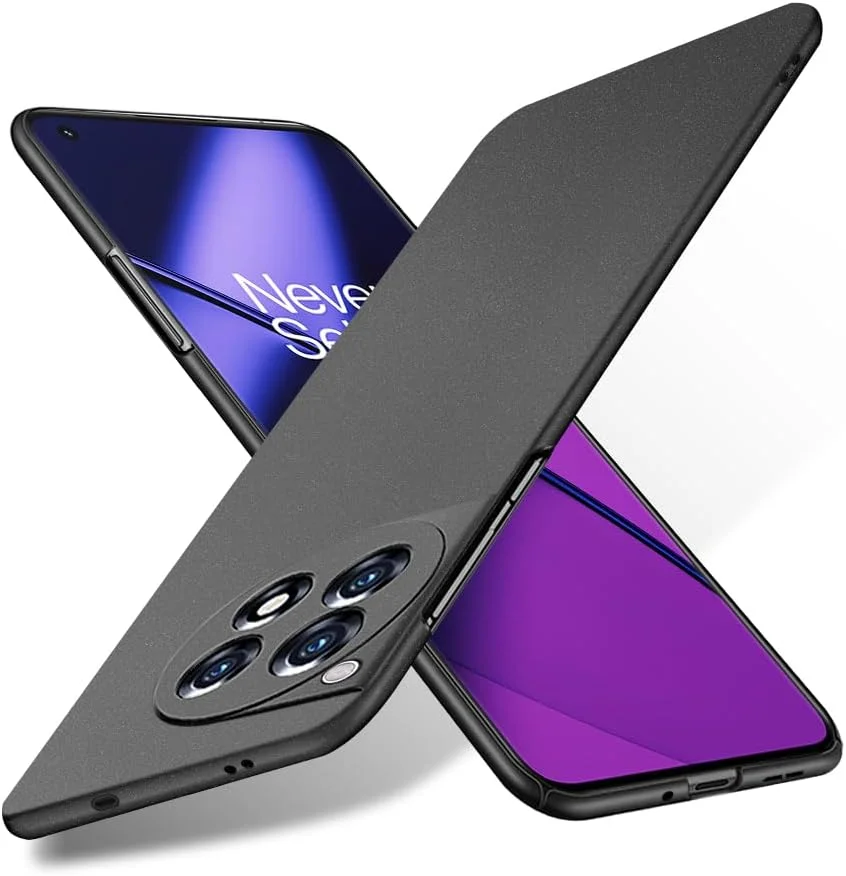 قاب بستمی برای وان پلاس 11 5G (2023)، محافظ دوربین فوق العاده سبک و باریک، کاور سخت PC برای وان پلاس 11 5G (مشکی سنگریزه ای)