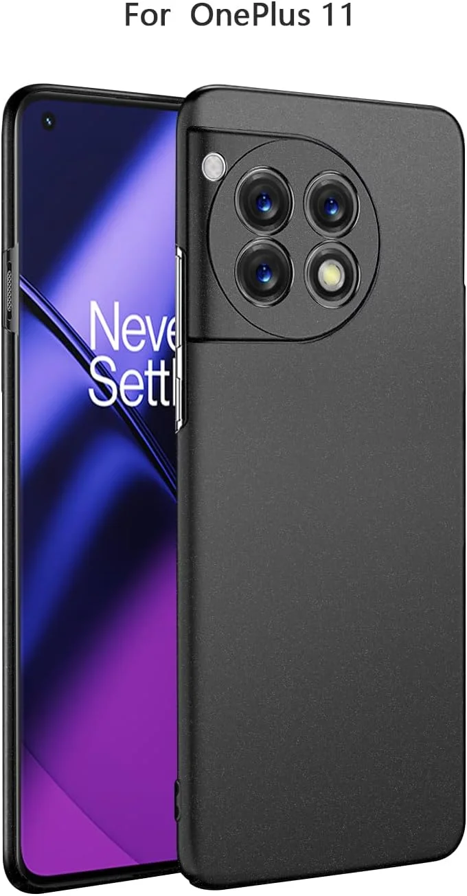 قاب بستمی برای وان پلاس 11 5G (2023)، محافظ دوربین فوق العاده سبک و باریک، کاور سخت PC برای وان پلاس 11 5G (مشکی سنگریزه ای)