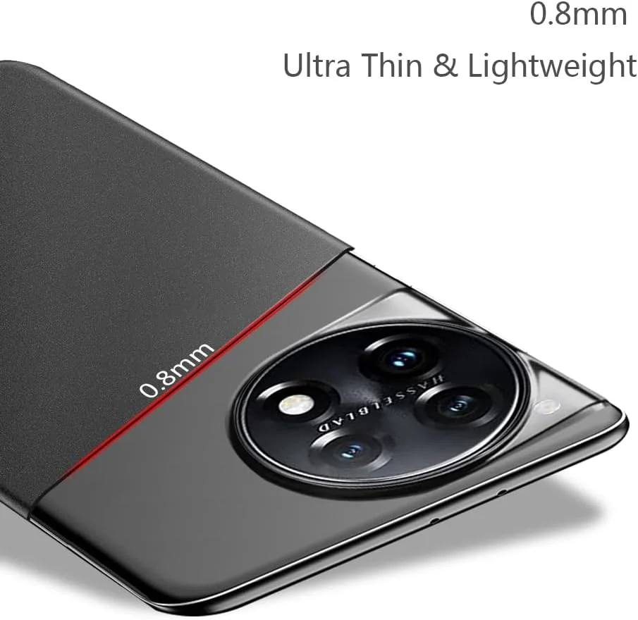 قاب بستمی برای وان پلاس 11 5G (2023)، محافظ دوربین فوق العاده سبک و باریک، کاور سخت PC برای وان پلاس 11 5G (مشکی سنگریزه ای)