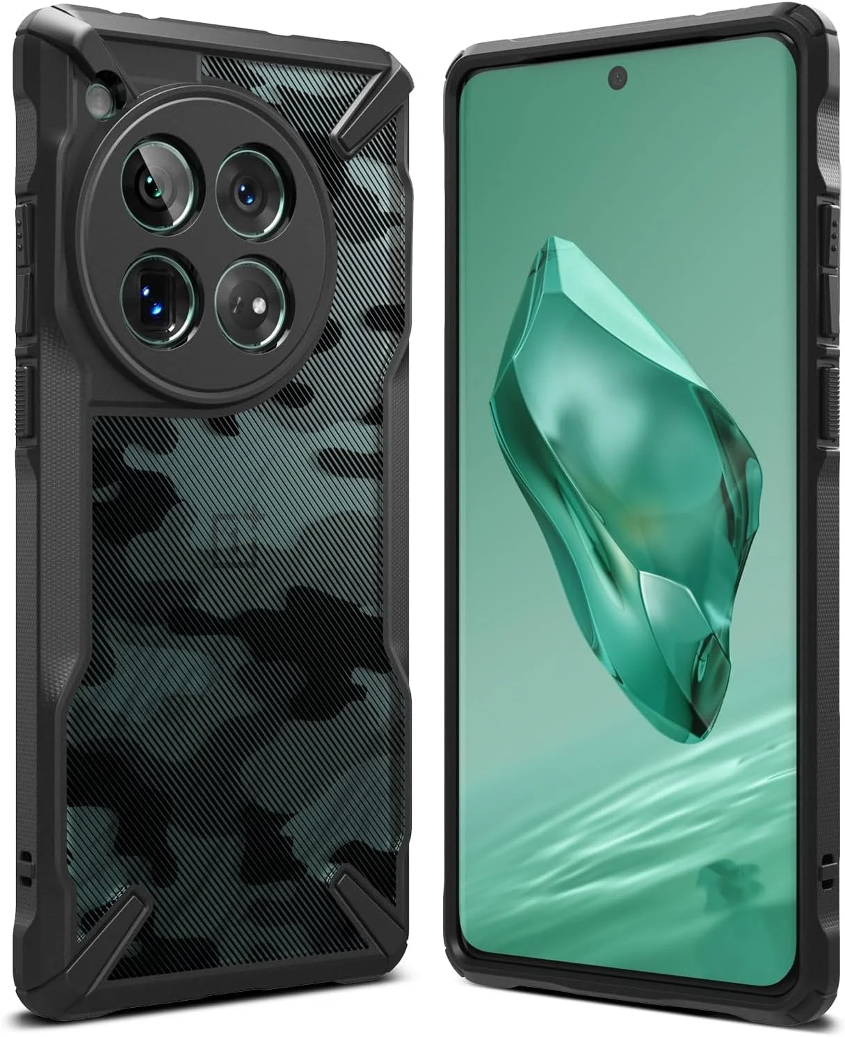 کاور محافظ Fusion-X رینکه سازگار با OnePlus 12 (2024)، محافظت پیشرفته و مقاوم در برابر خط و خش، بامپر PC + TPU - مشکی چریکی کاور محافظ Fusion-X رینکه سازگار با OnePlus 12 (2024)، محافظت پیشرفته و مقاوم در برابر خط و خش، بامپر PC + TPU - مشکی چریکی