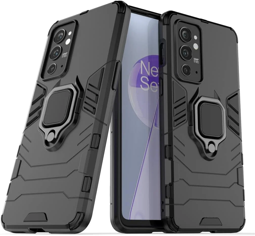 قاب محافظ گوشی موبایل میجین سازگار با وان پلاس 9RT 5G، با حلقه فلزی و استند، پوشش دو لایه مقاوم (مشکی) قاب محافظ گوشی موبایل میجین سازگار با وان پلاس 9RT 5G، با حلقه فلزی و استند، پوشش دو لایه مقاوم (مشکی)