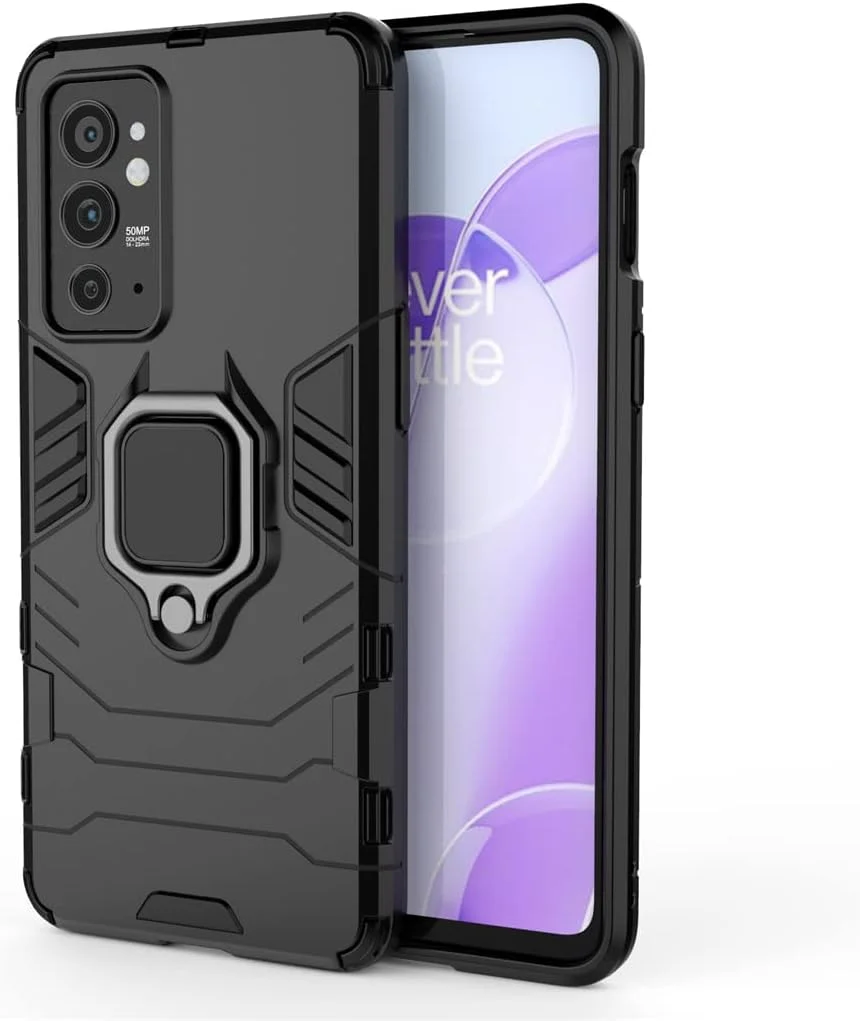 قاب محافظ گوشی موبایل میجین سازگار با وان پلاس 9RT 5G، با حلقه فلزی و استند، پوشش دو لایه مقاوم (مشکی) قاب محافظ گوشی موبایل میجین سازگار با وان پلاس 9RT 5G، با حلقه فلزی و استند، پوشش دو لایه مقاوم (مشکی)