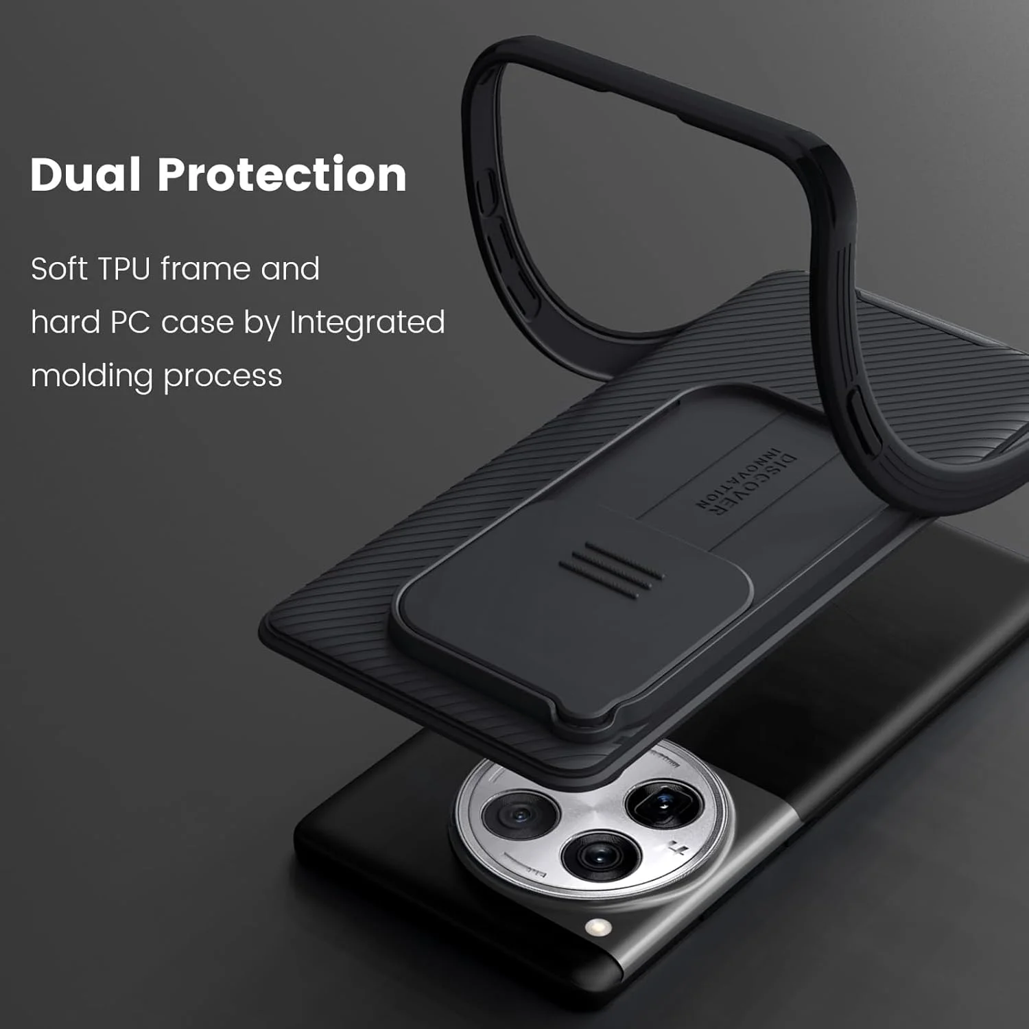 قاب محافظ گوشی TERRIFI برای OnePlus 12 5G با محافظ لنز کشویی دوربین، محافظت درجه نظامی، باریک و سبک، ضد ضربه، قاب محافظ ضد دید زدن، محافظت 360 درجه کامل بدنه، مشکی قاب محافظ گوشی TERRIFI برای OnePlus 12 5G با محافظ لنز کشویی دوربین، محافظت درجه نظامی، باریک و سبک، ضد ضربه، قاب محافظ ضد دید زدن، محافظت 360 درجه کامل بدنه، مشکی