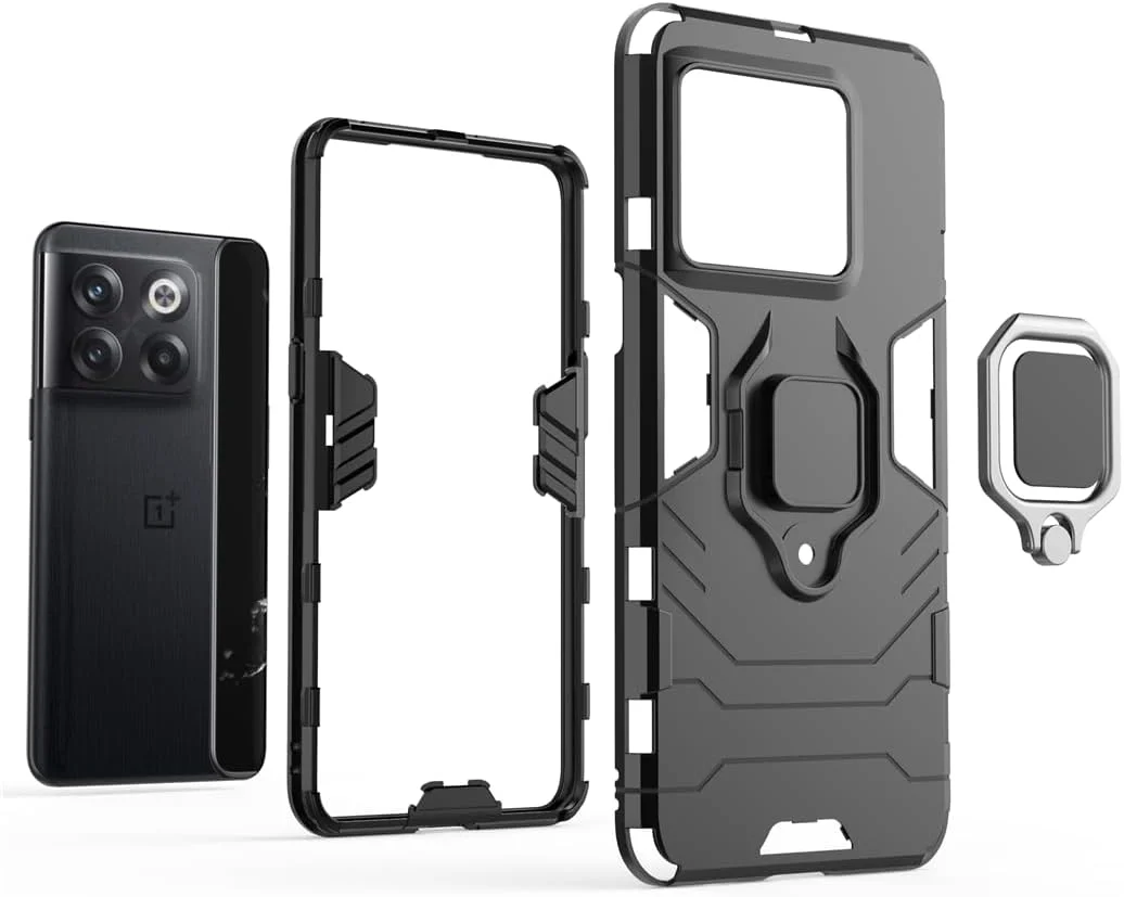 قاب محافظ گوشی موبایل میجین سازگار با وان پلاس 10T 5G، دارای حلقه فلزی و استند، پوشش دولایه مقاوم (مشکی) قاب محافظ گوشی موبایل میجین سازگار با وان پلاس 10T 5G، دارای حلقه فلزی و استند، پوشش دولایه مقاوم (مشکی)