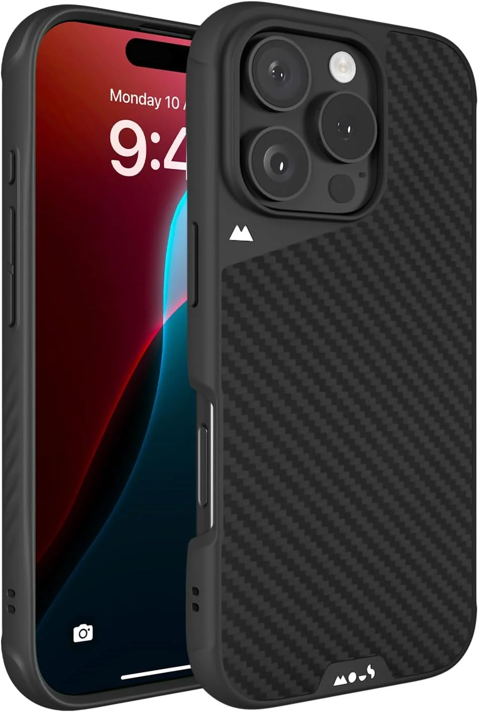 قاب محافظ گوشی آیفون 16 پرو مکس موس، سازگار با MagSafe - مدل Limitless 6.0 - فیبر کربن - ضد ضربه قاب محافظ گوشی آیفون 16 پرو مکس موس، سازگار با MagSafe - مدل Limitless 6.0 - فیبر کربن - ضد ضربه