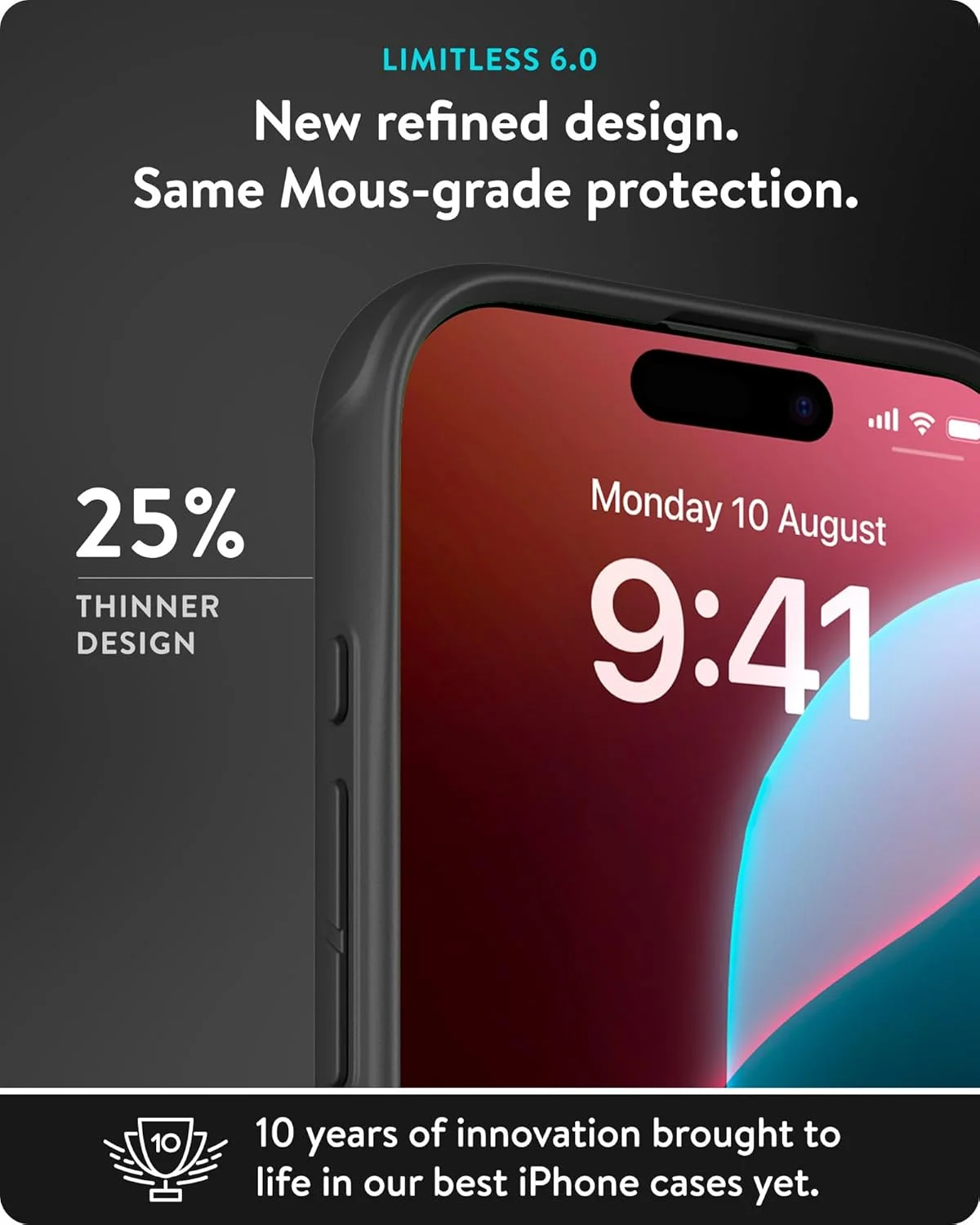 قاب محافظ گوشی آیفون 16 پرو مکس موس، سازگار با MagSafe - مدل Limitless 6.0 - فیبر کربن - ضد ضربه قاب محافظ گوشی آیفون 16 پرو مکس موس، سازگار با MagSafe - مدل Limitless 6.0 - فیبر کربن - ضد ضربه