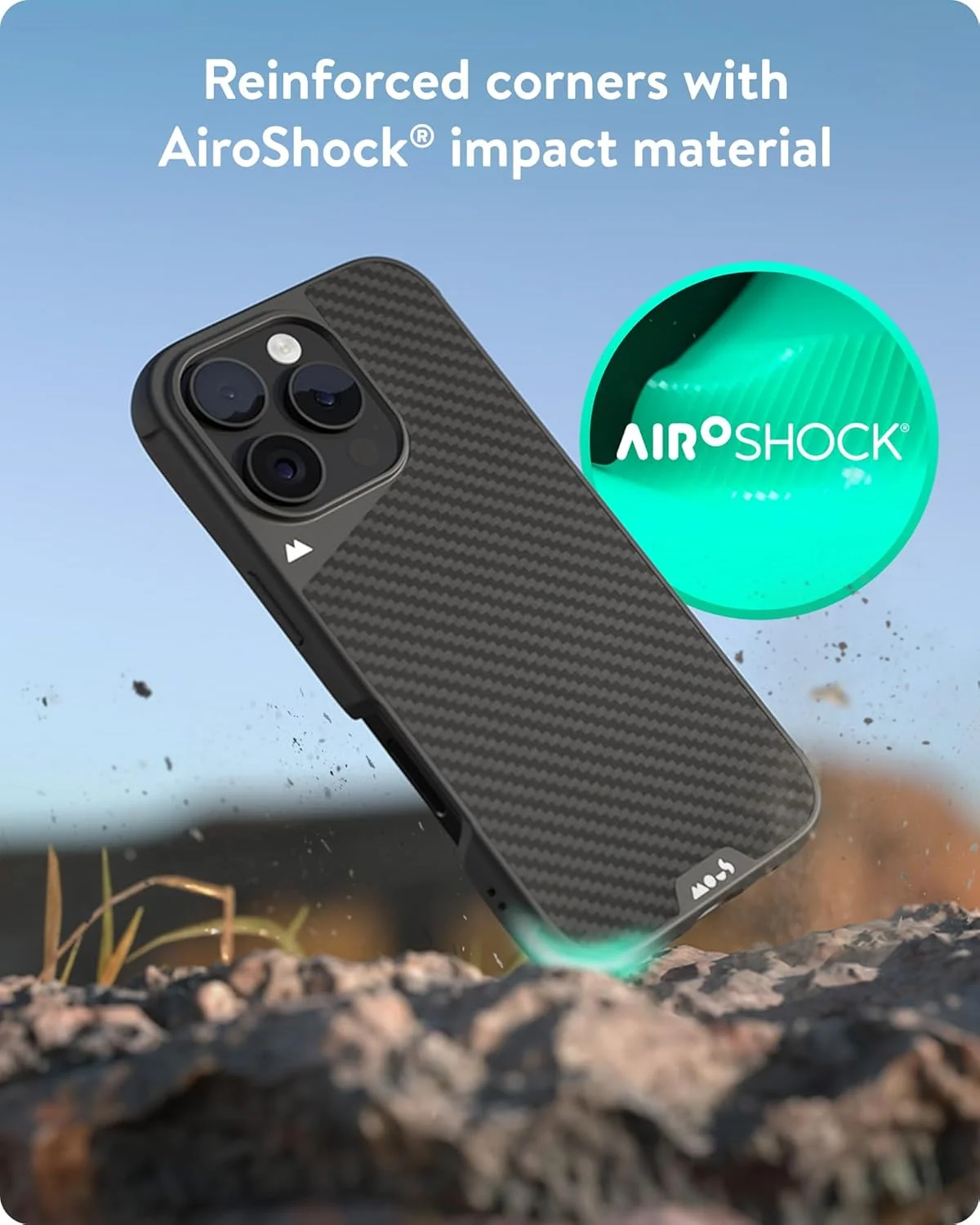 قاب محافظ گوشی آیفون 16 پرو مکس موس، سازگار با MagSafe - مدل Limitless 6.0 - فیبر کربن - ضد ضربه قاب محافظ گوشی آیفون 16 پرو مکس موس، سازگار با MagSafe - مدل Limitless 6.0 - فیبر کربن - ضد ضربه