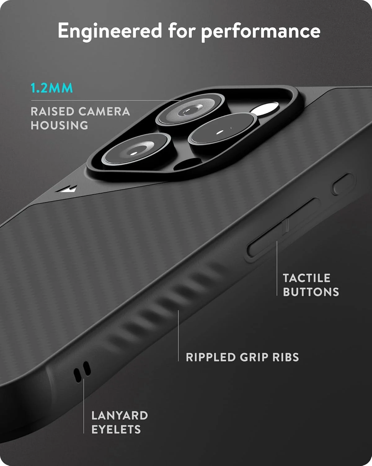 قاب محافظ گوشی آیفون 16 پرو مکس موس، سازگار با MagSafe - مدل Limitless 6.0 - فیبر کربن - ضد ضربه قاب محافظ گوشی آیفون 16 پرو مکس موس، سازگار با MagSafe - مدل Limitless 6.0 - فیبر کربن - ضد ضربه