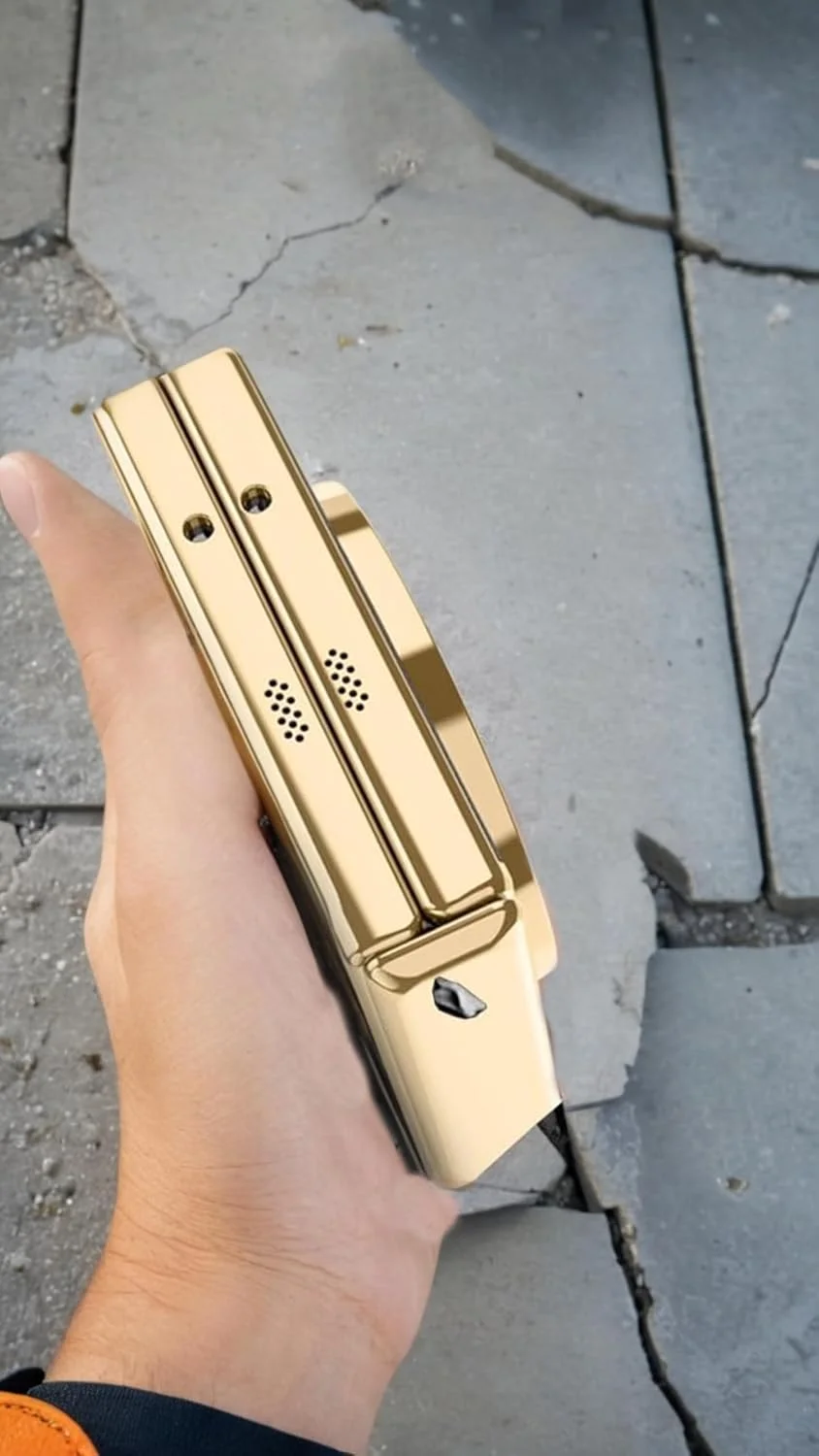 قاب محافظ باریک و سبک با محافظ لولا، پایه تاشو و محافظ صفحه نمایش - طراحی طلایی شیک، سازگار با OnePlus Open/OPPO Find N3 قاب محافظ باریک و سبک با محافظ لولا، پایه تاشو و محافظ صفحه نمایش - طراحی طلایی شیک، سازگار با OnePlus Open/OPPO Find N3